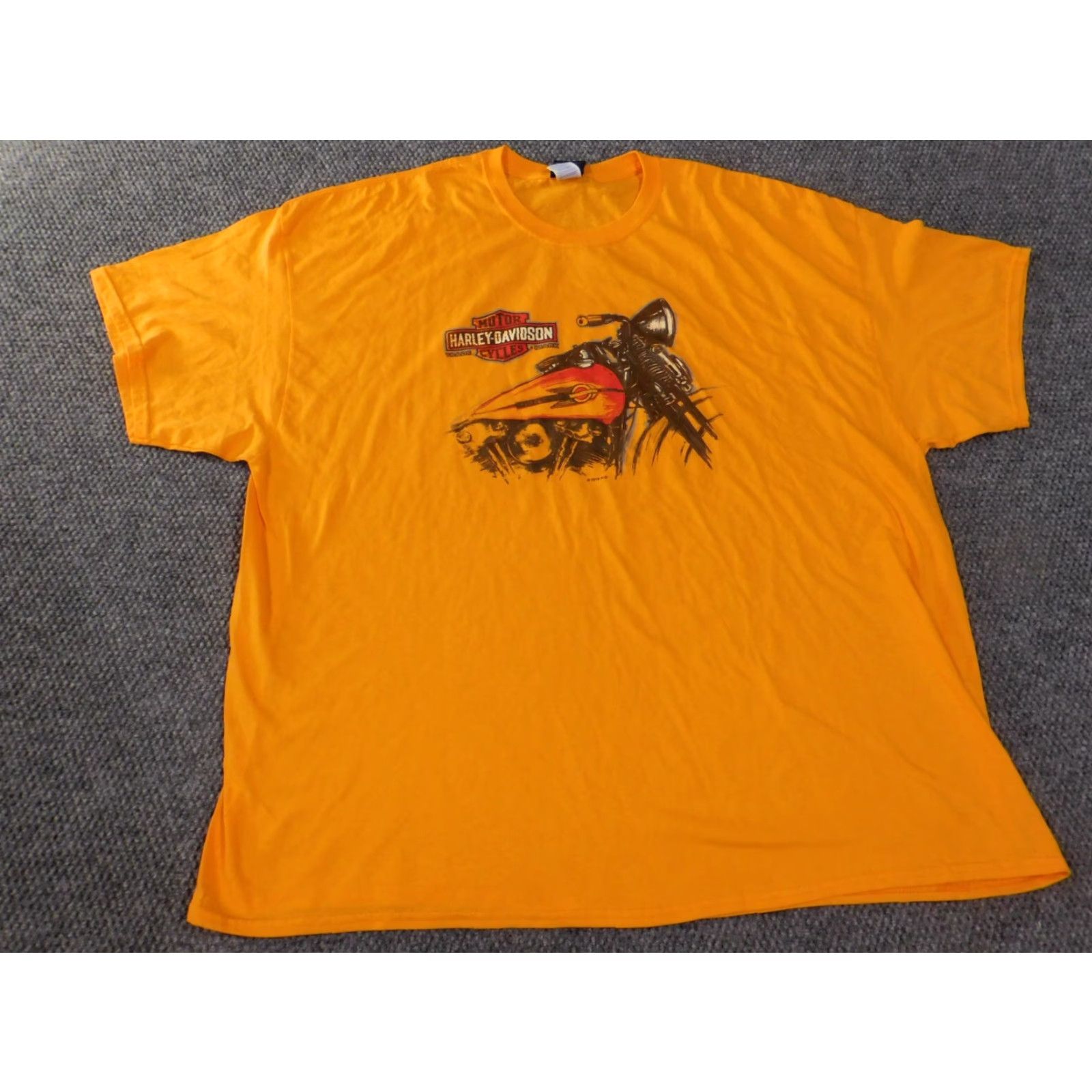Harley Davidson Harley-Davidson Shirt T-Shirt 4XL Mens Yellow Biker Florida Fort Lauderdale Logo Crew Neck Short Sleeve Cotton Size US XXL / EU 58 / 5 - 3 Thumbnail