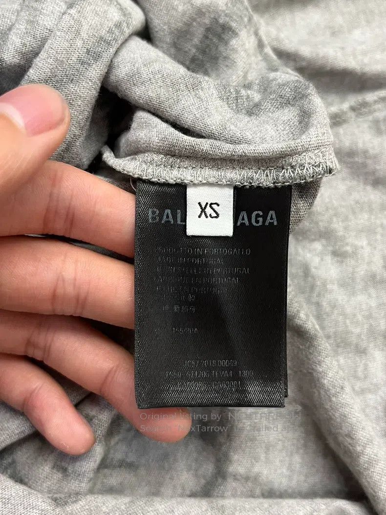 Balenciaga Balenciaga Grey Full Print Logo Short Sleeve Size US XS / EU 42 / 0 - 4 Thumbnail