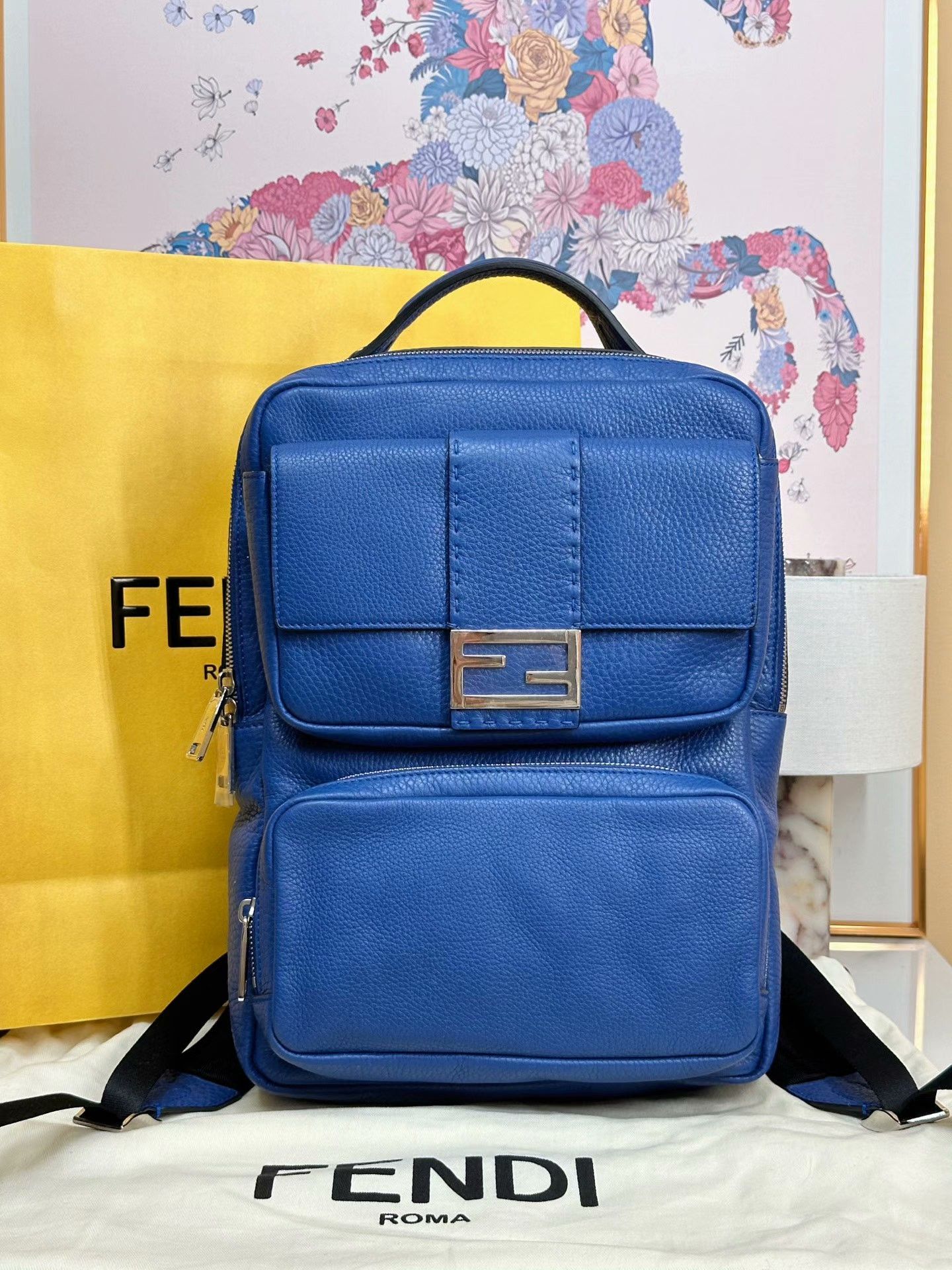Fendi FENDI Blue Casual Backpack Size ONE SIZE - 1 Thumbnail