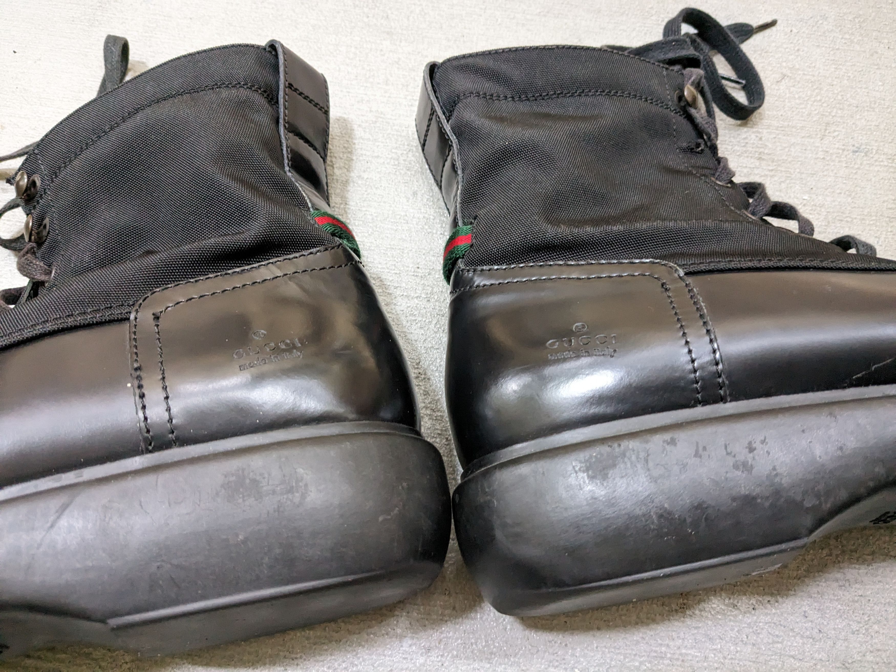 Gucci Gucci Combat Boots Size 10.5 Black Leather Buckle Duck Y2K Size US 10.5 / EU 43-44 - 8 Thumbnail