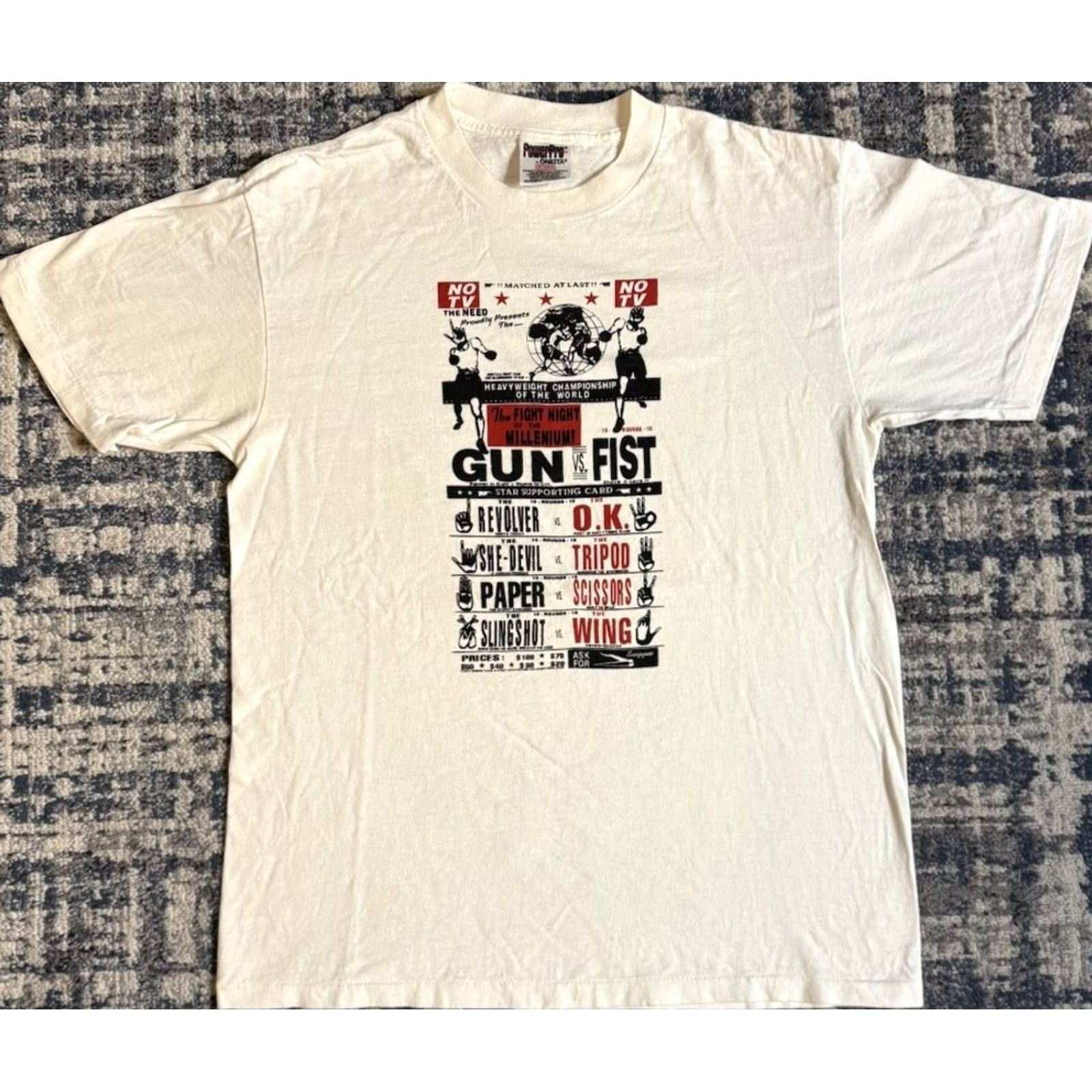 Vintage VINTAGE The Need Band Shirt 1997 Sz M Queercore Chainsaw Records Bikini Kill White Mens Size US M / EU 48-50 / 2 - 2 Thumbnail