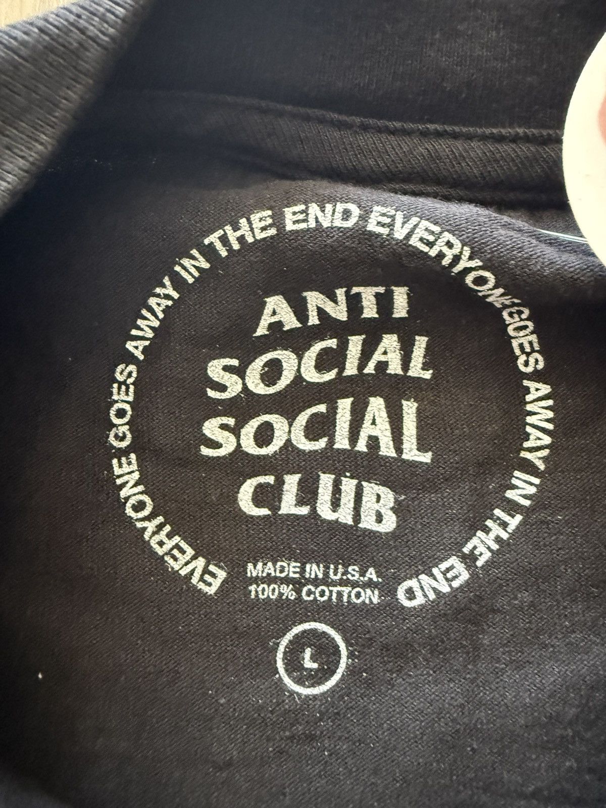 Anti Social Social Club × Fragment Design Anti Social Social Club x Fragment Pink Logo BLK Tee Size L Size US L / EU 52-54 / 3 - 3 Thumbnail