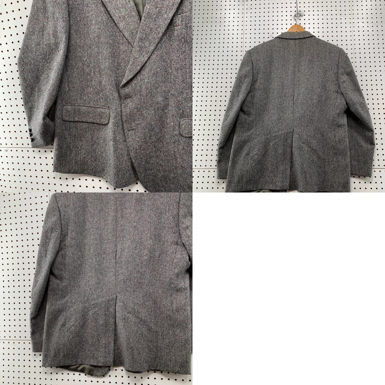 Vintage VINTAGE Magee Blazer Mens 50 Tweed Wool Donegal Speckled Patch Pocket Jacket 2 Piece Notch Lapel, Single-Breasted, Gray, Wool, Chest 50 Size 50R - 10 Thumbnail