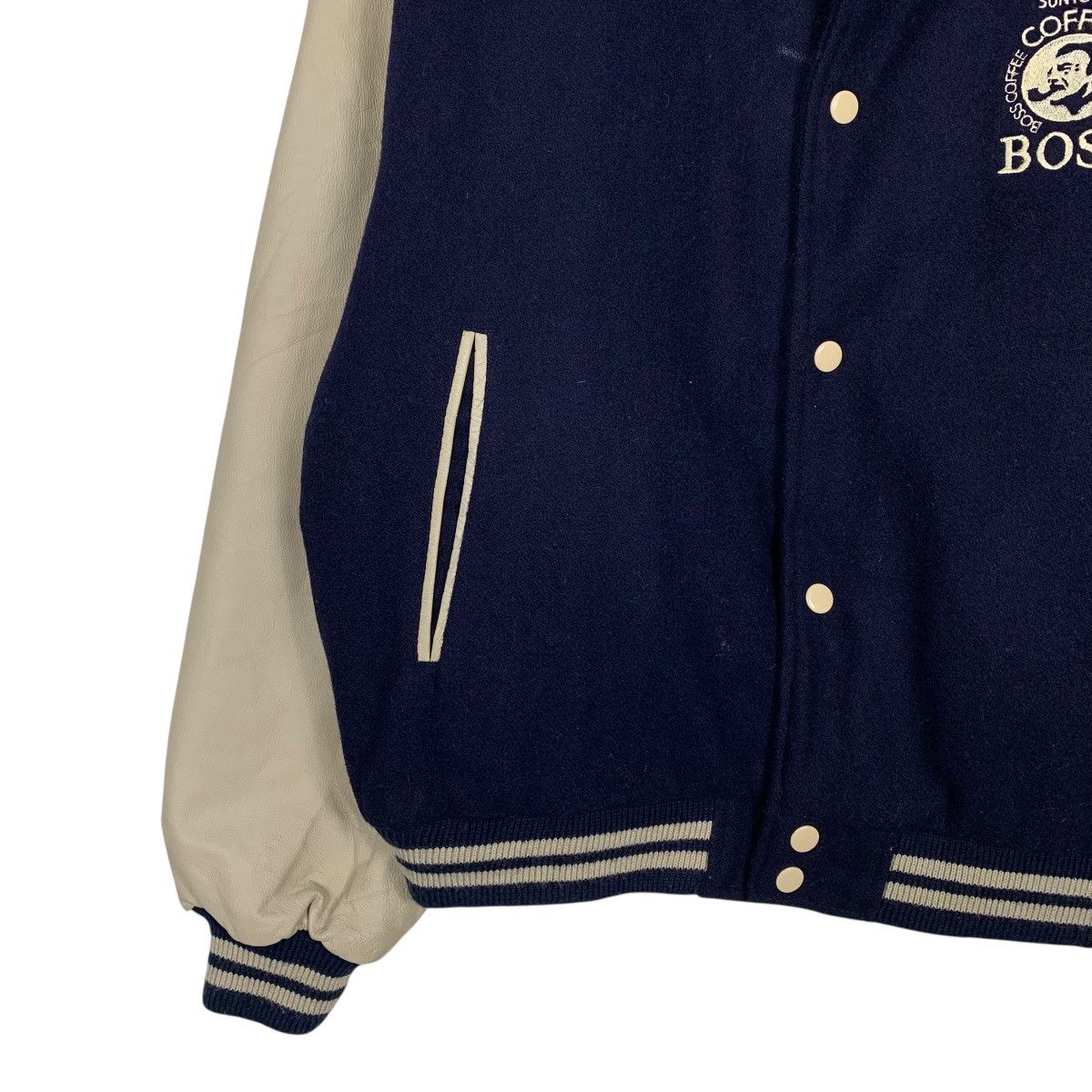 Japanese Brand Suntory Boss Coffee Varsity Leather Jacket Size US L / EU 52-54 / 3 - 4 Thumbnail