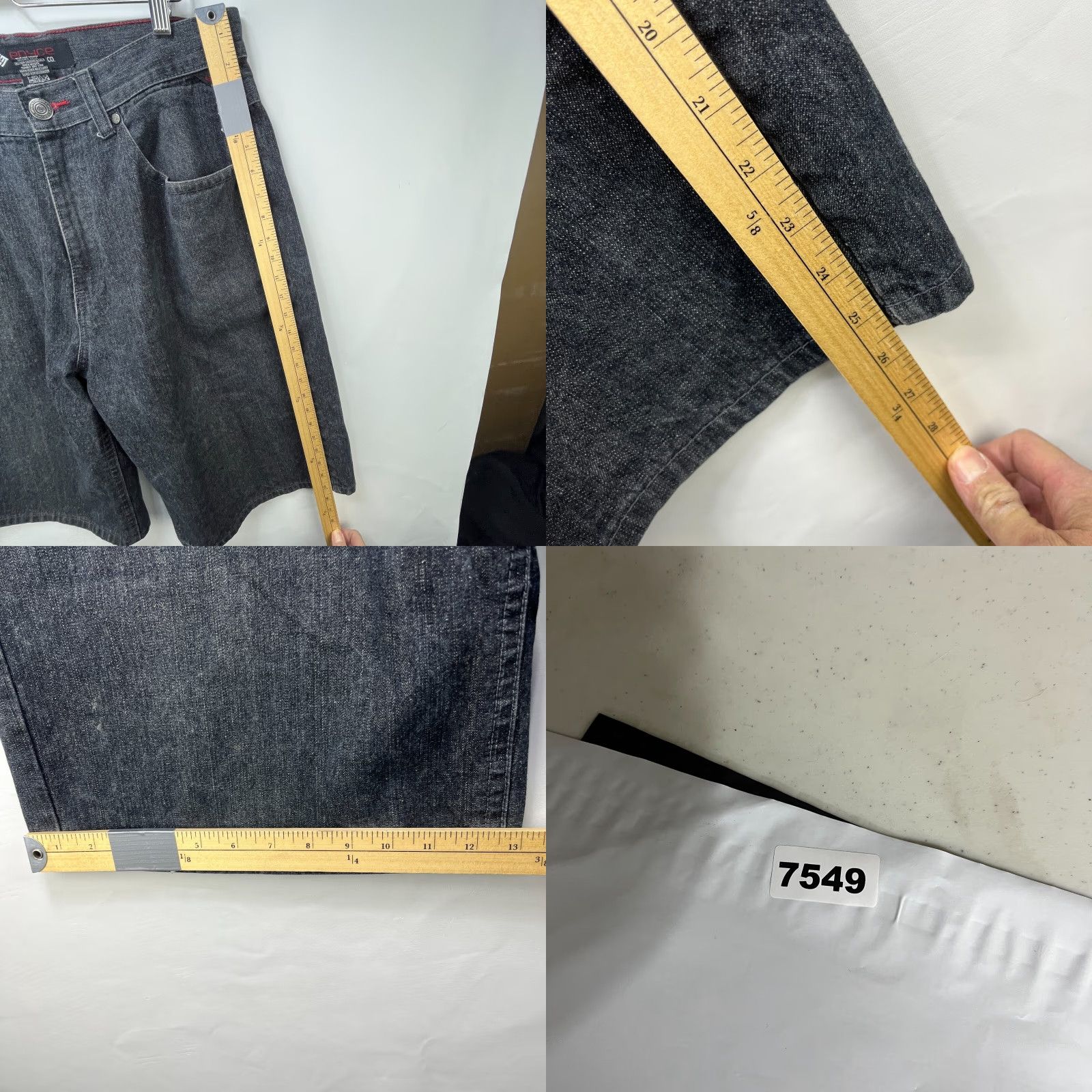 Enyce VINTAGE ENYCE Denim Shorts Jorts Sean John 36 Baggy Wide Leg Men Black Cargo Denim Shorts Mens 36 ENYCE Jeans Jorts Size US 36 / EU 52 - 9 Thumbnail