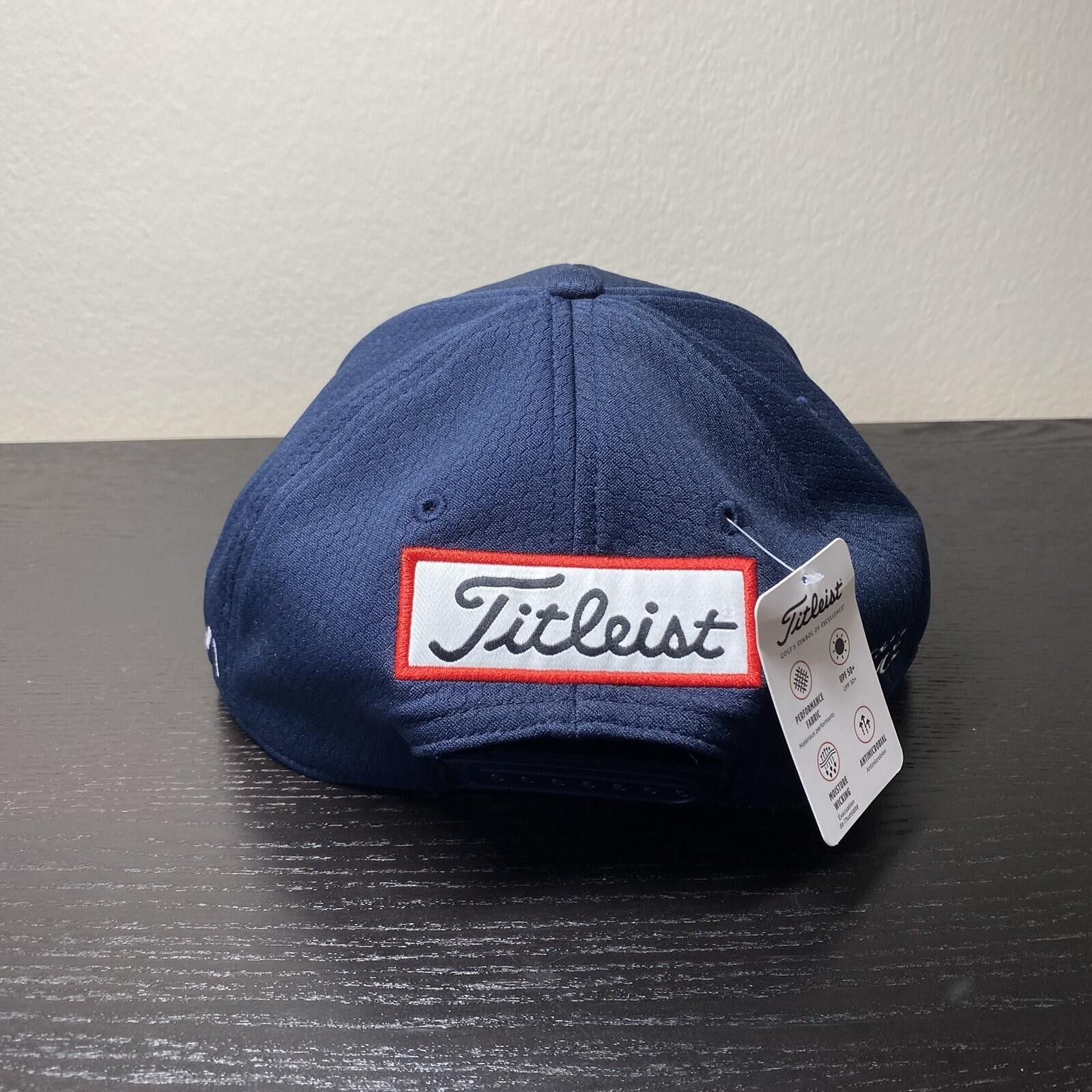 Titleist NWT Titleist Golf Tour Elite Flat Bill Hat Cap Navy/White Size ONE SIZE - 2 Thumbnail