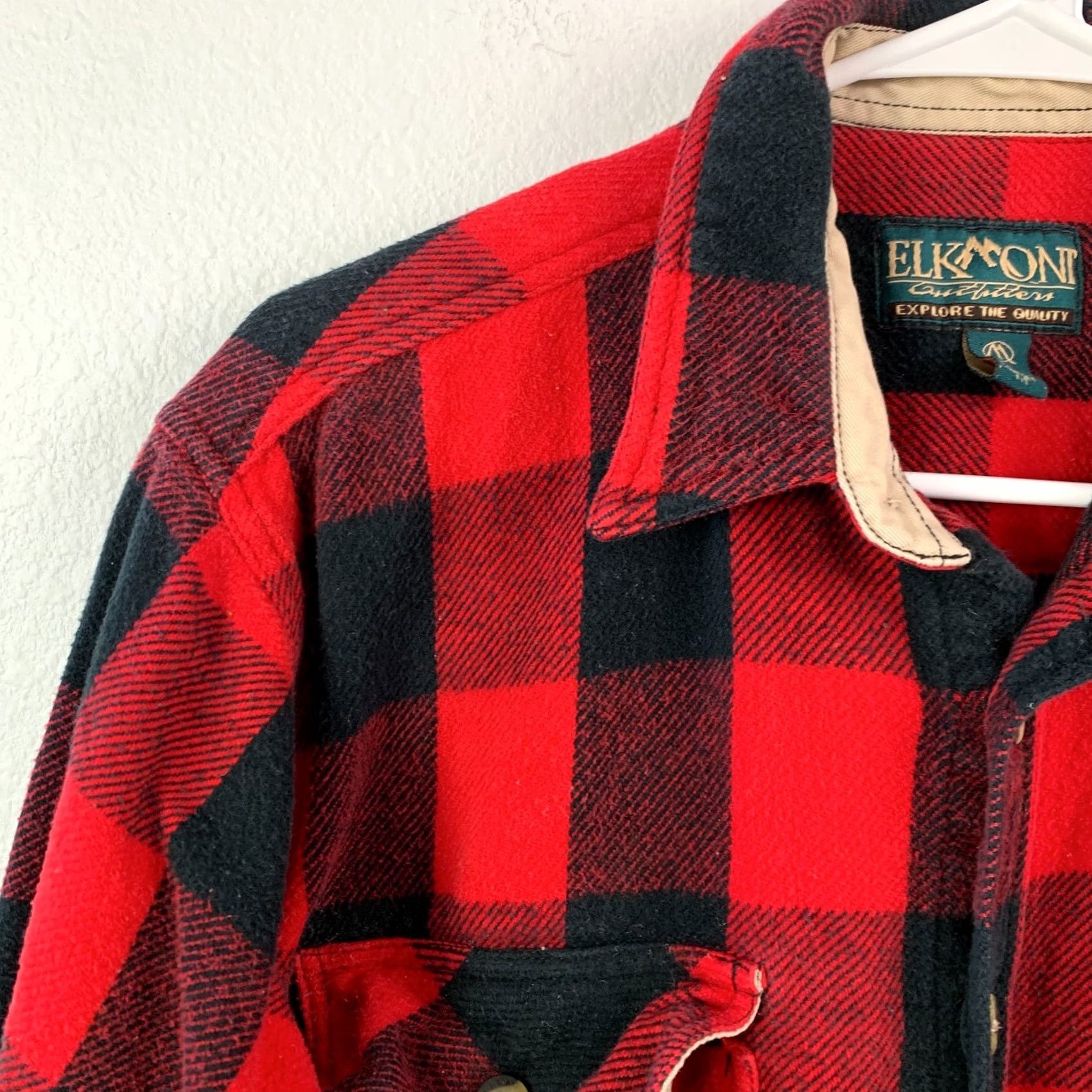 Vintage VINTAGE Elkmont Buffalo Plaid Flannel Red Black Button-Up Shirt L Men Size US L / EU 52-54 / 3 - 2 Thumbnail