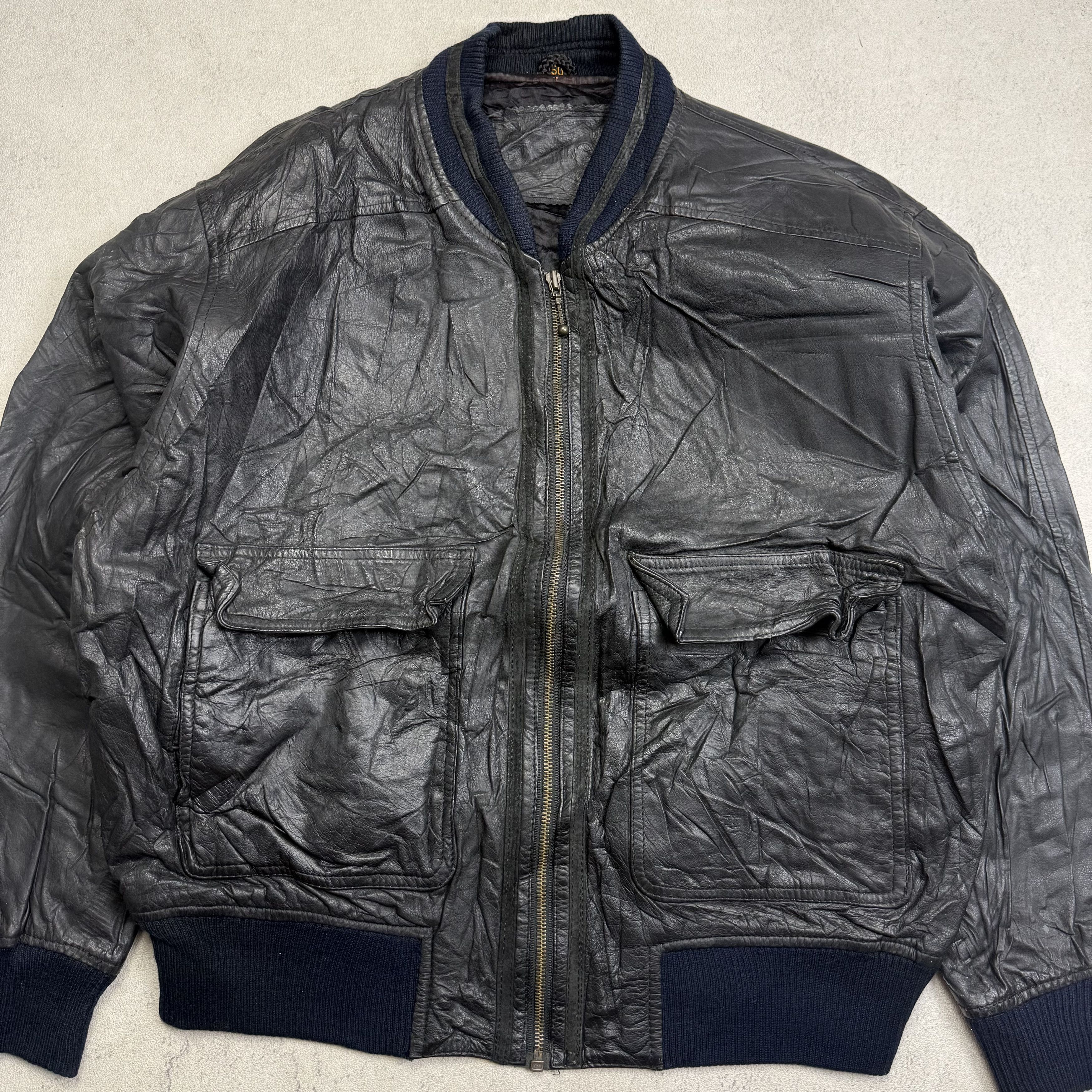 Genuine Leather Vintage SAKI AB Genuine Leather Jacket Size US M / EU 48-50 / 2 - 3 Thumbnail