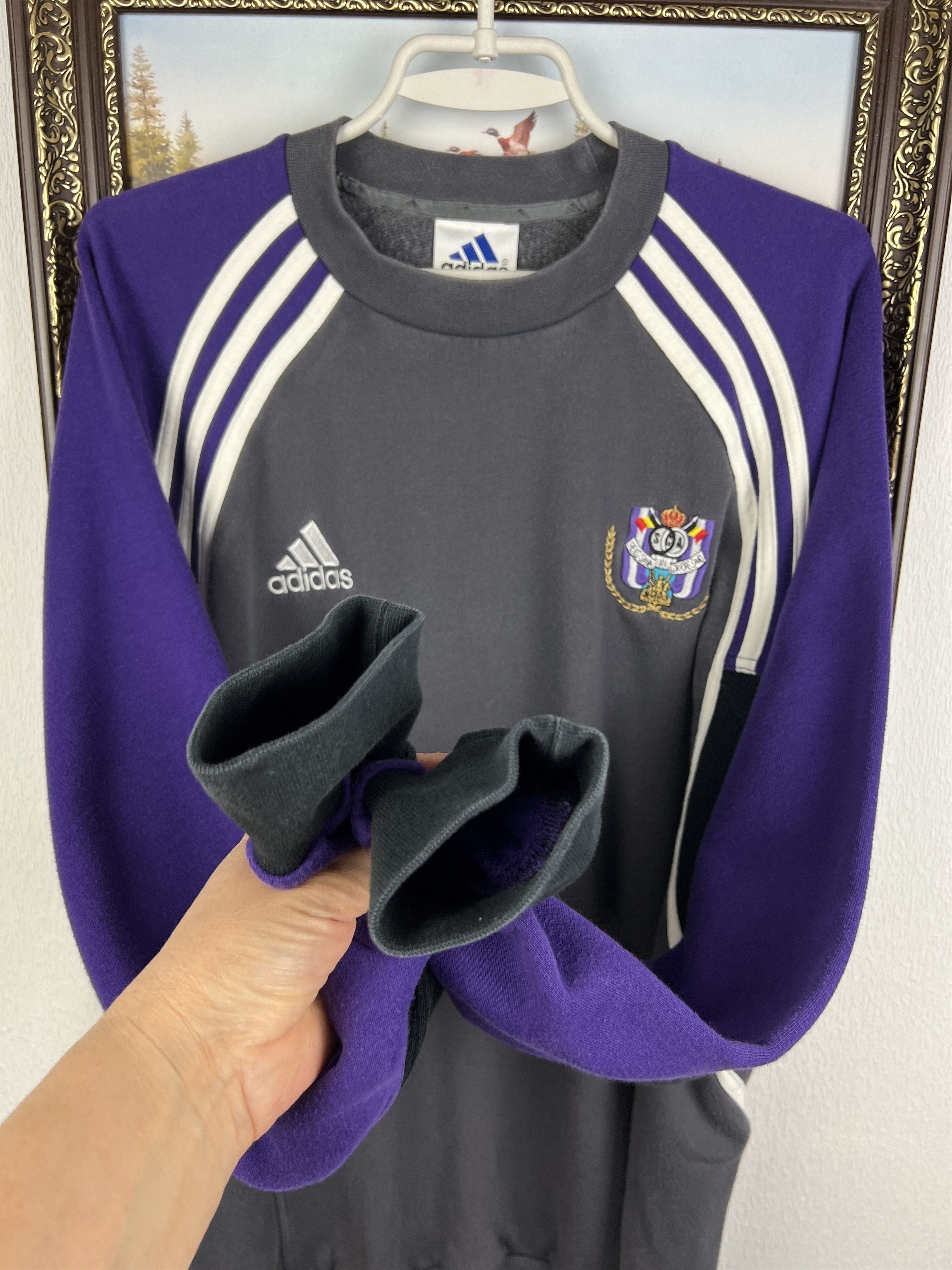 Adidas Vintage 90's Anderlecht Football Sweatshirt Soccer Track Top Size US L / EU 52-54 / 3 - 5 Thumbnail