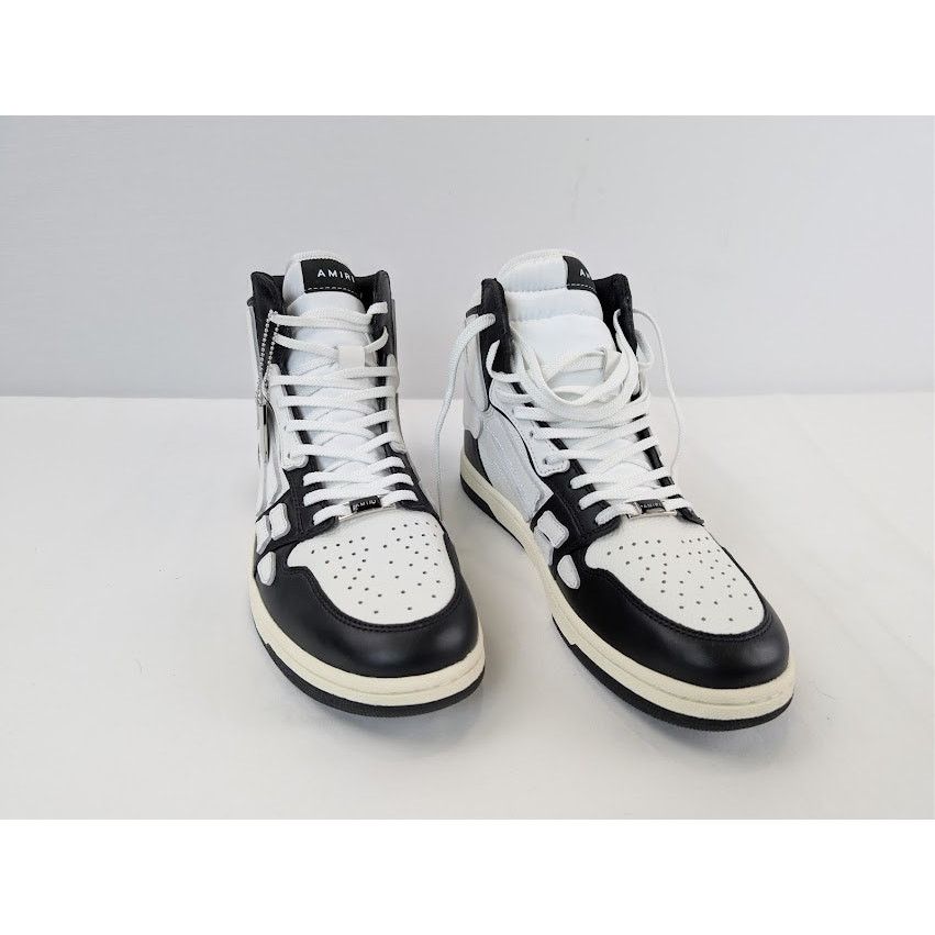Amiri o1rshd1 Skel Hi Top Sneaker in Black / White Size US 11 / EU 44 - 7 Thumbnail