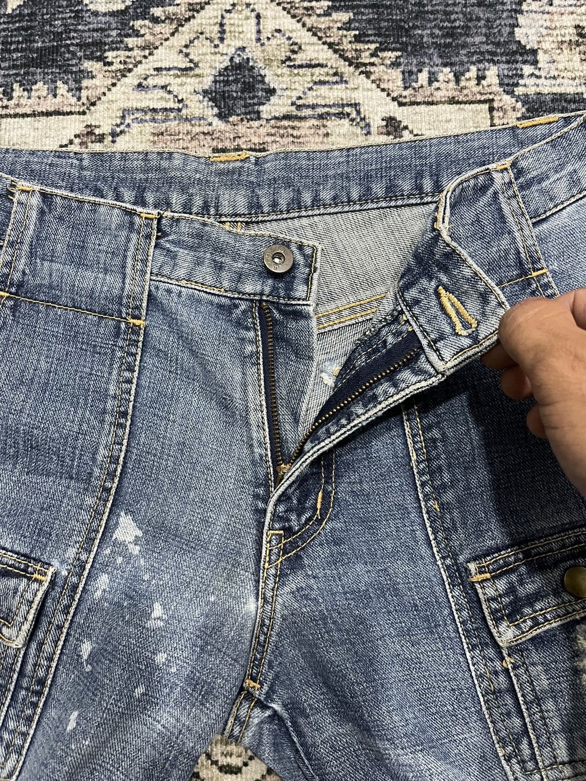 Boycott × If Six Was Nine × Vintage Vintage BOYCOTT Bush Pants Distressed Denim Pants Size US 33 - 15 Thumbnail