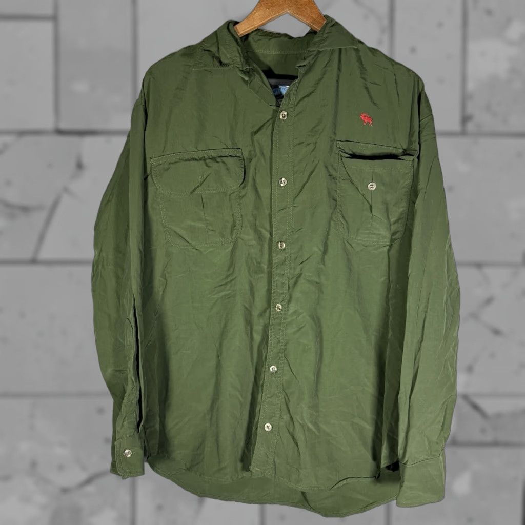 Vintage Gary Nesse Green Long Sleeve Button-Down Hiking Shirt Mens M Size US M / EU 48-50 / 2 - 1 Thumbnail