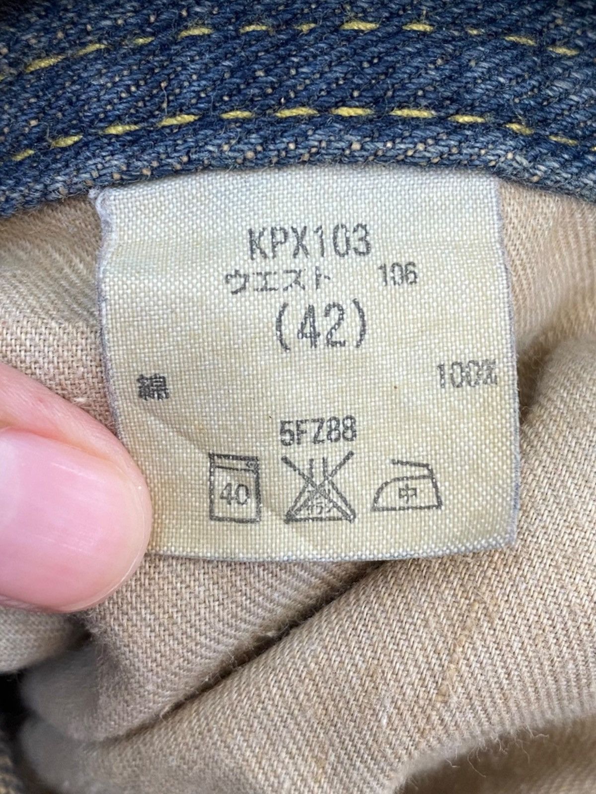 Japanese Brand Glheart Whiskers Faded Wash Style Loose Jeans Size US 40 / EU 56 - 11 Thumbnail