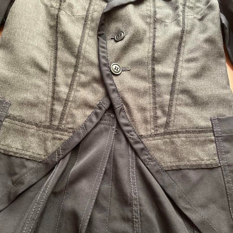 Comme des Garcons Comme des Garcons Dovetail two-color spliced wool jacket Size S / US 4 / IT 40 - 6 Thumbnail