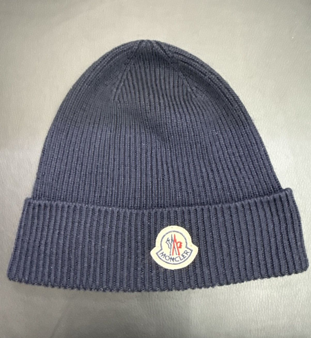 Moncler Moncler navy blue wool logo beanie Size ONE SIZE - 1 Thumbnail