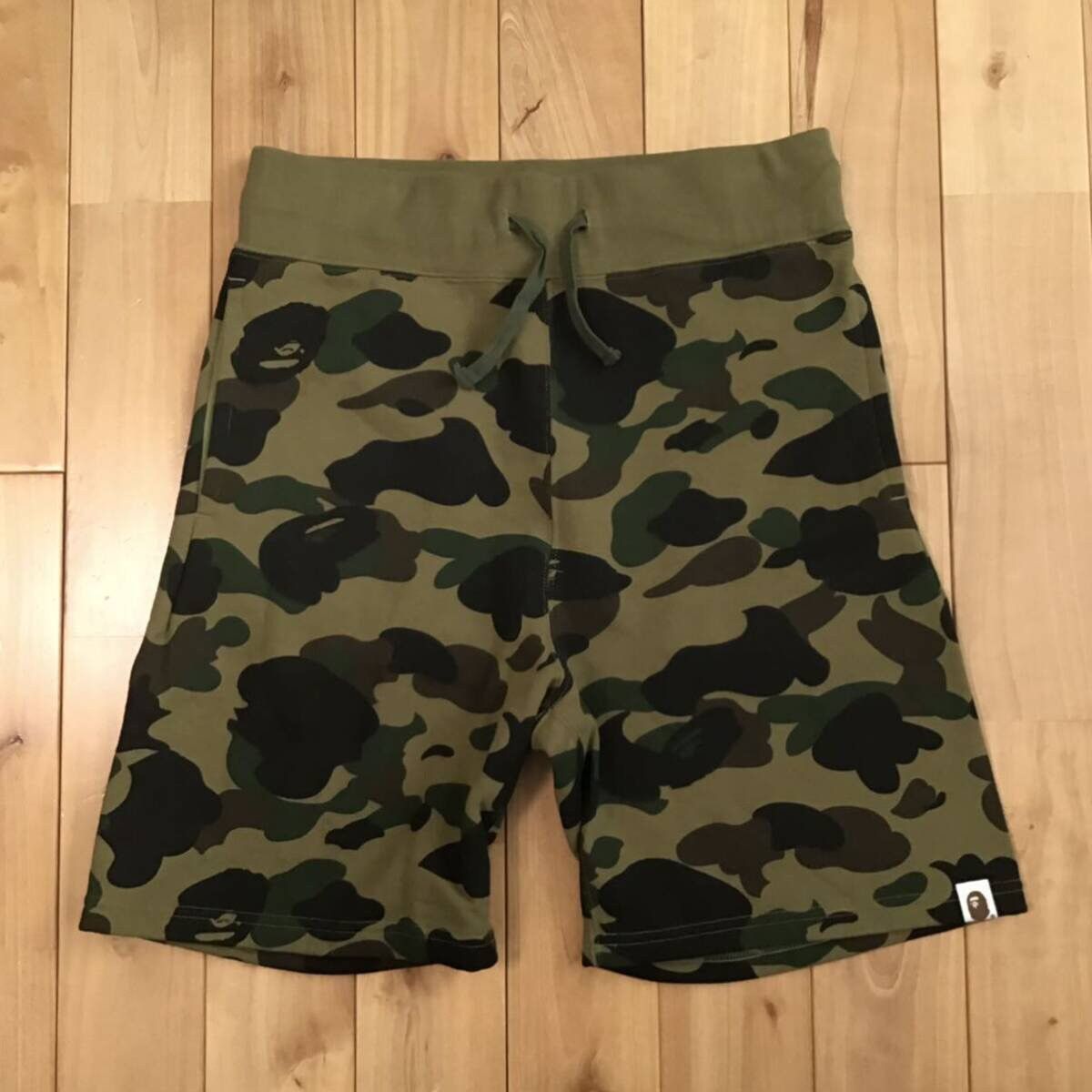 Bape × Nigo BAPE Sweat shorts 1st camo green a bathing ape NIGO ★size S Size US 30 / EU 46 - 1 Thumbnail