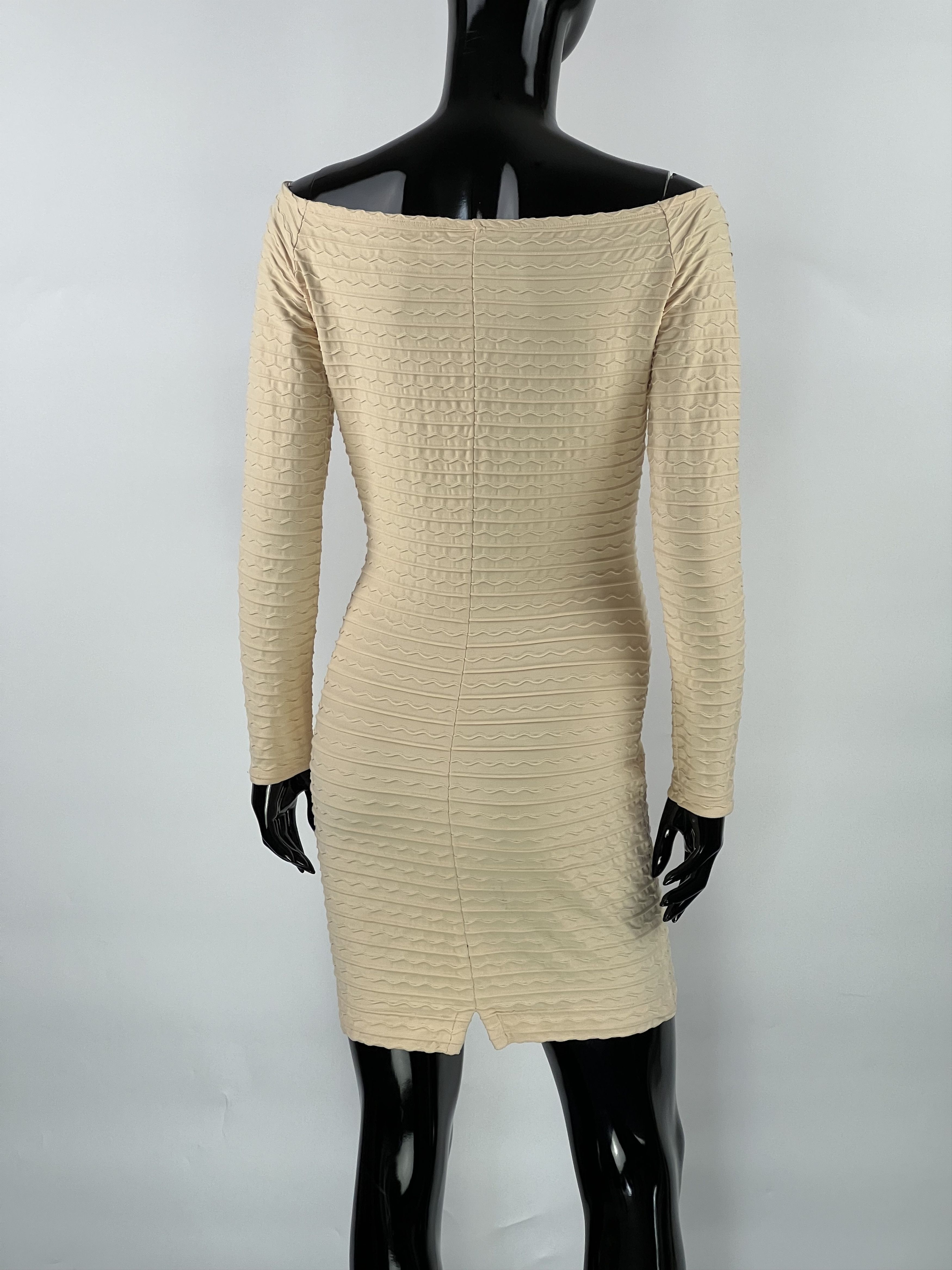 Versace × Versus Versace Versus Gianni Versace Vtg Textured Long Sleeve Short Dress Size M / US 6-8 / IT 42-44 - 3 Thumbnail