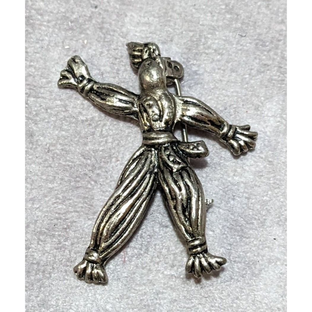 Other Vintage Silver Tone Rag Doll Shaped Brooch Size ONE SIZE - 3 Thumbnail