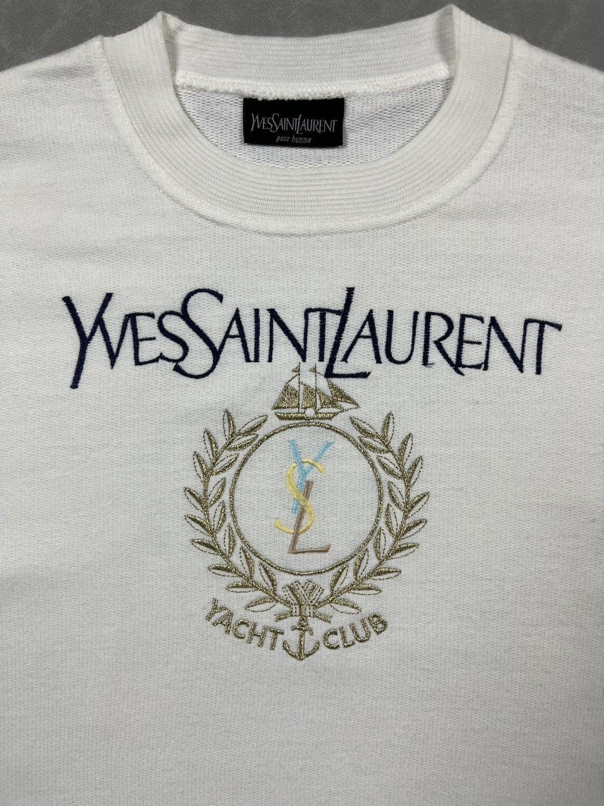 Yves Saint Laurent 90s YSL embroidery sweatshirt Size US M / EU 48-50 / 2 - 3 Thumbnail