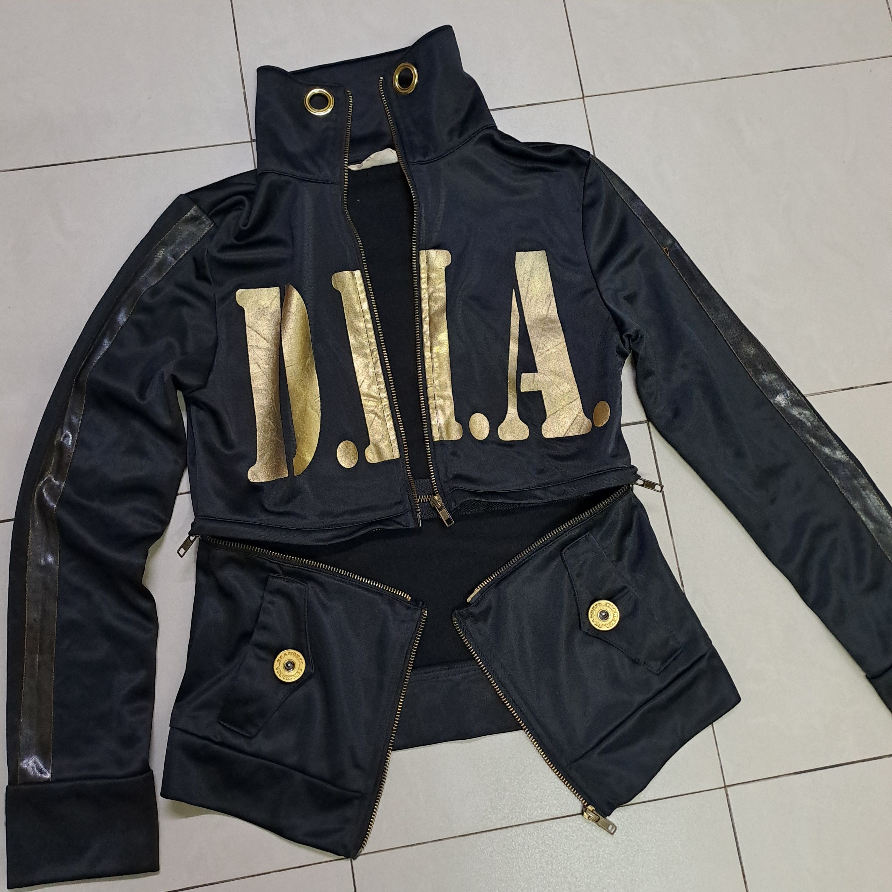 If Six Was Nine Vintage D.I.A Punk Zipper Track Jacket Size XS / US 0-2 / IT 36-38 - 4 Thumbnail