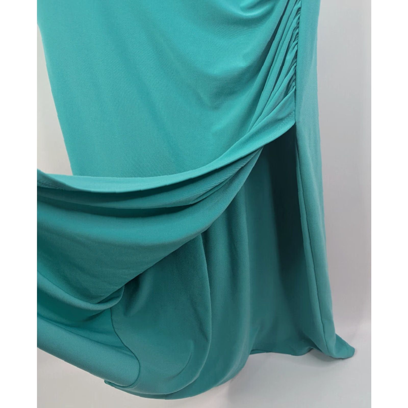 Ralph Lauren Lauren Ralph Lauren Sleeveless Dress Womens Sz 10 Green Ruched Pleated Faux Wrap A-Line Dress Size L / US 10 / IT 46 - 2 Thumbnail