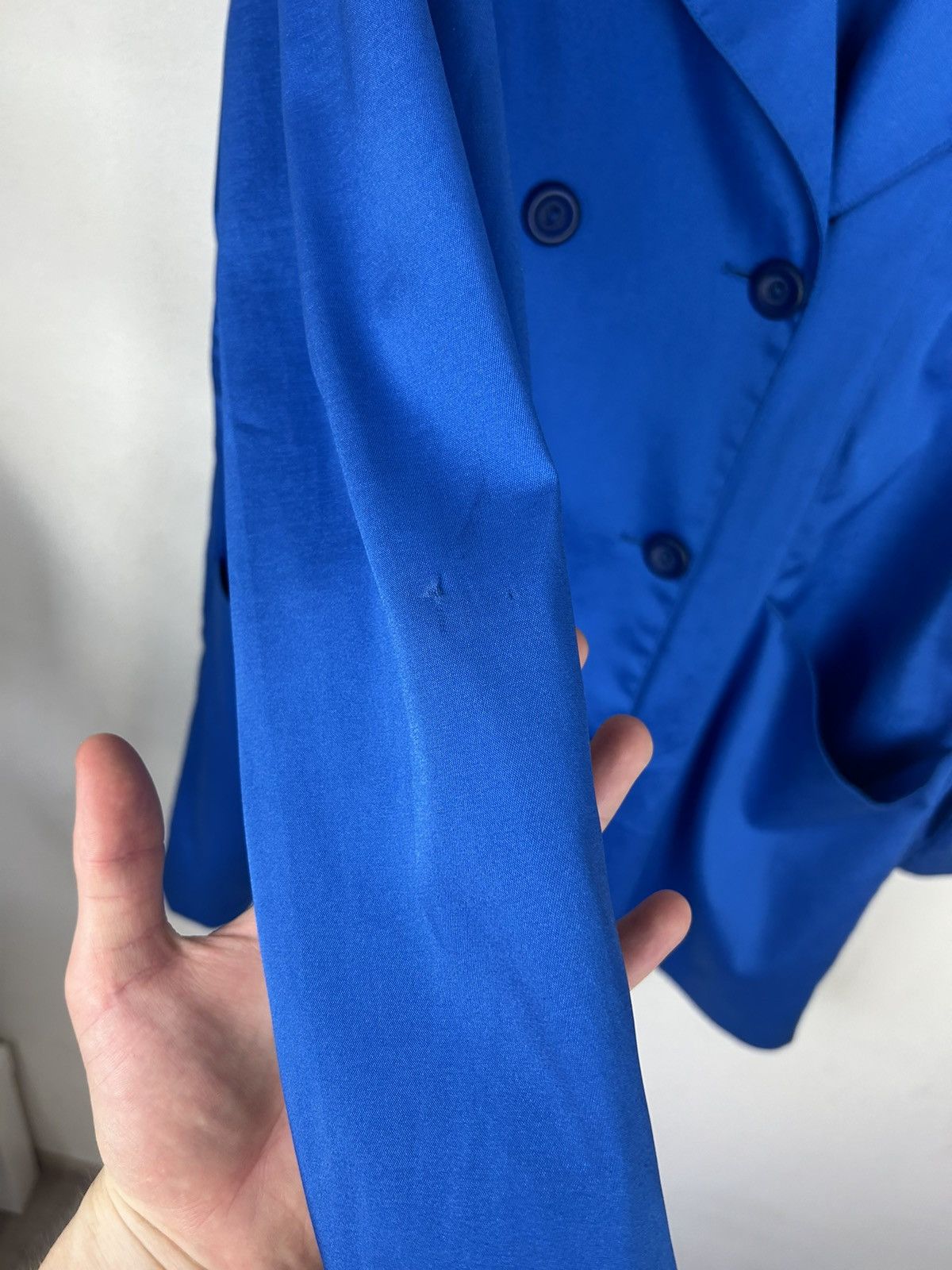 Alexander McQueen × Vintage 🧿chinese belted coat navy blue Size US S / EU 44-46 / 1 - 11 Thumbnail