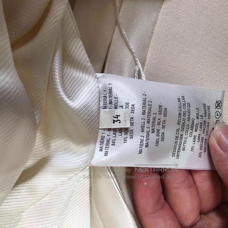Other Hermes White Blazer Jacket Size XXS / US 00 / IT 34 - 4 Thumbnail