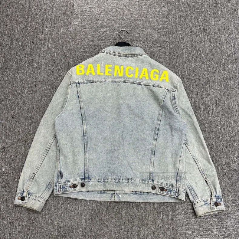 Balenciaga Balenciaga Fluorescent embroidery letter denim jacket Size US S / EU 44-46 / 1 - 5 Thumbnail