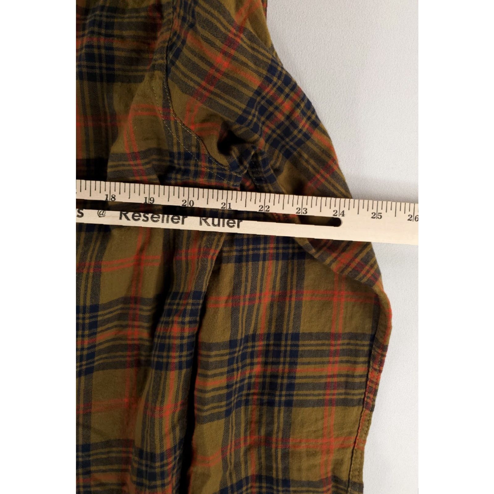 Tecovas VINTAGE Tecovas Pearl Snap Shirt Brown Blue Orange Plaid Long Sleeve Mens L Size US L / EU 52-54 / 3 - 4 Thumbnail
