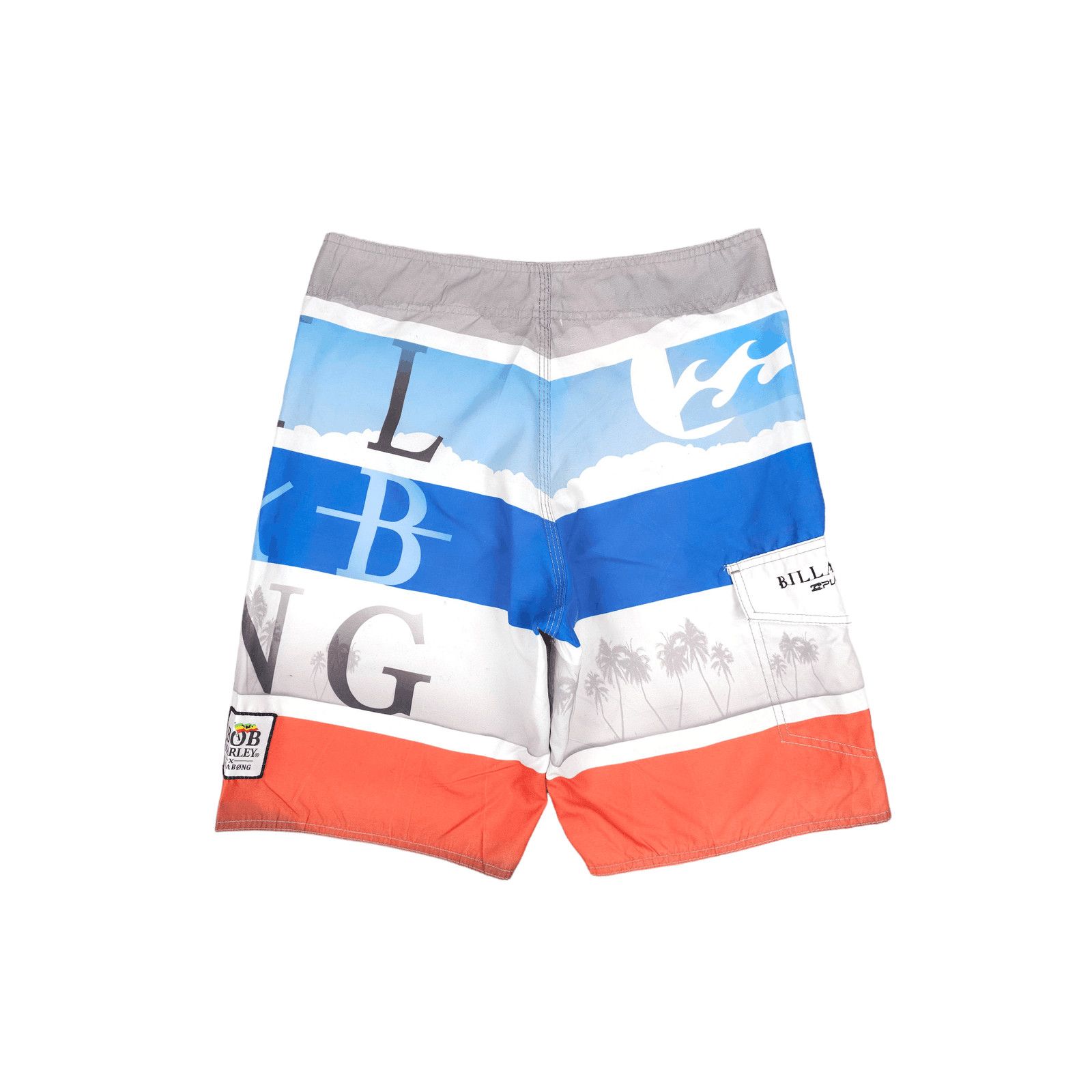 Billabong × Bob Marley × Vintage 💎Very Rare Billabong x Bob Marley Shorts Gray Blue Red y2k Size US 32 / EU 48 - 2 Thumbnail