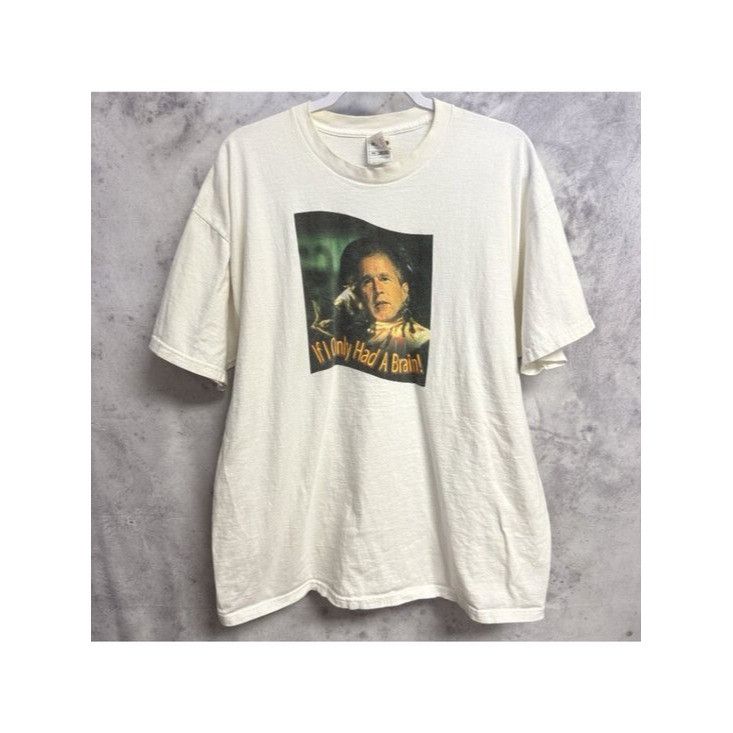 Vintage Vintage George Bush If Only I Had A Brain T Shirt Mens 2XL Size US XXL / EU 58 / 5 - 2 Thumbnail