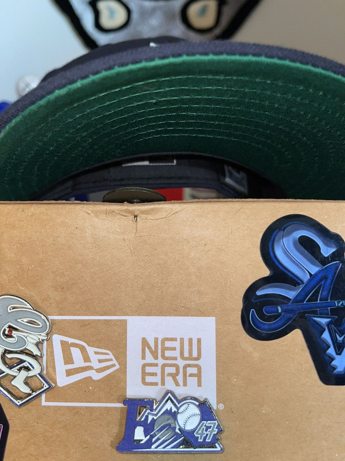 Hat Club × MyFitteds × New Era 7 3/8 Hat Club Detroit Tigers 1968 WS Green UV Size 38 - 6 Thumbnail