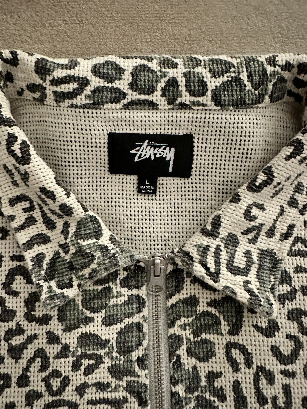 Stussy Stussy Leopard Mesh Zip Jacket | Grailed