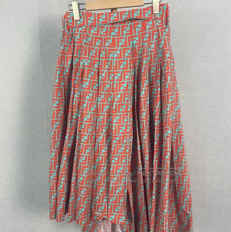 Fendi Fendi Colorful Cotton Midi Skirt for Women . Size 31" - 2 Thumbnail