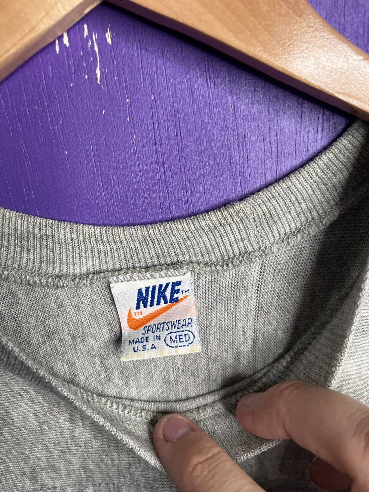 Nike × Vintage Vintage 70s Nike sleeve hits logo jersey shirt Size US M / EU 48-50 / 2 - 4 Thumbnail