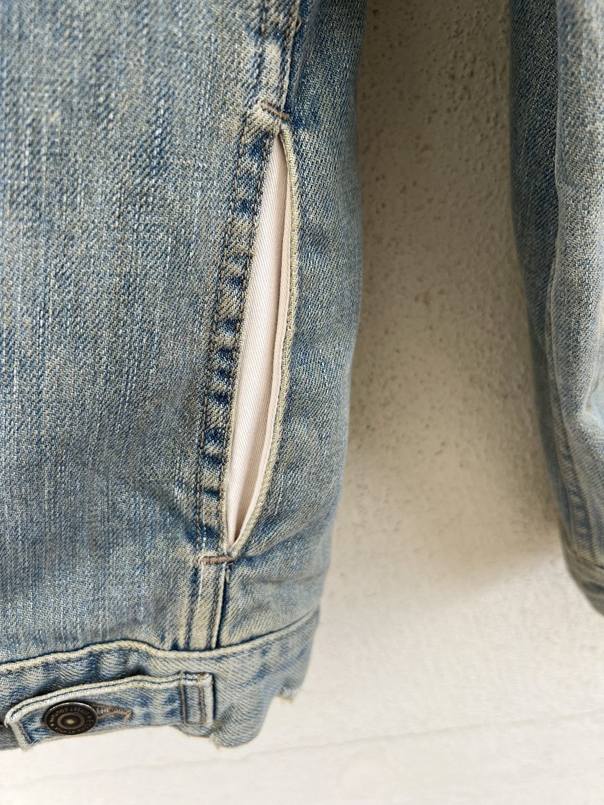 Vintage Et Vous Distress Mud Denim 4 Pocket Trucker Jacket