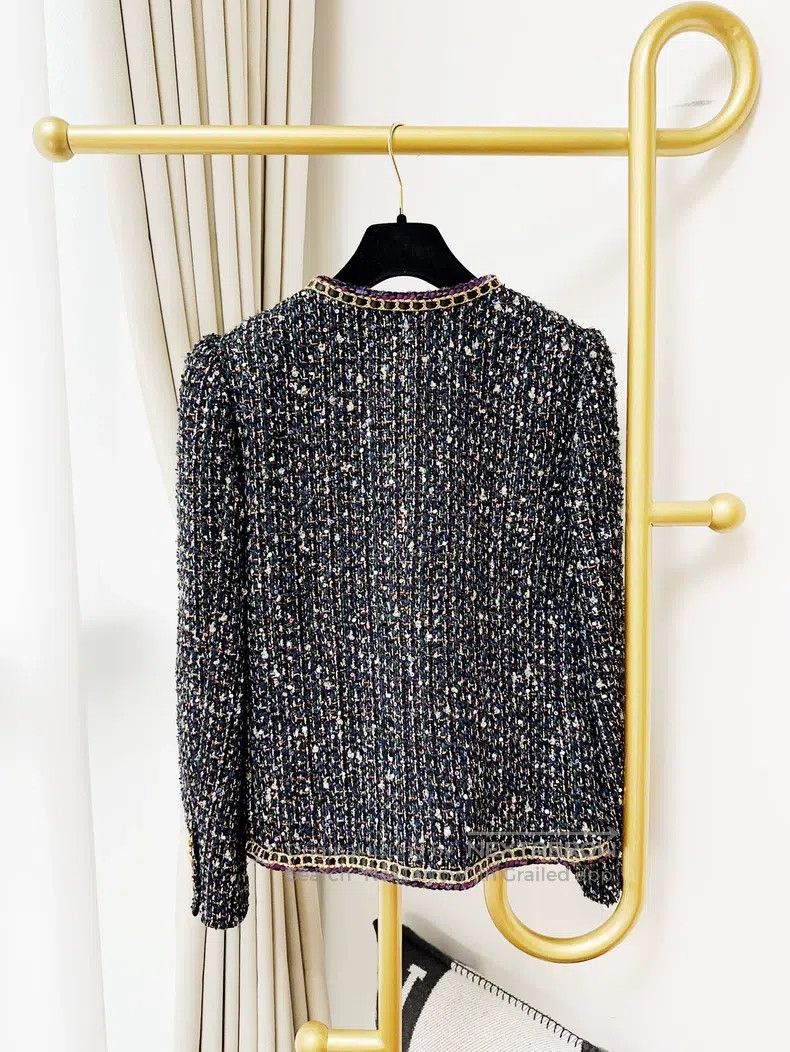 Chanel Chanel 21A Castle Series Black Mixed Colour Tweed Round-ne Size XS / US 0-2 / IT 36-38 - 3 Thumbnail
