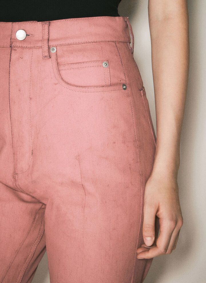 Rick Owens o1y0126 Denim Pant in Antique Rose Size 26" / US 2 / IT 38 - 2 Thumbnail
