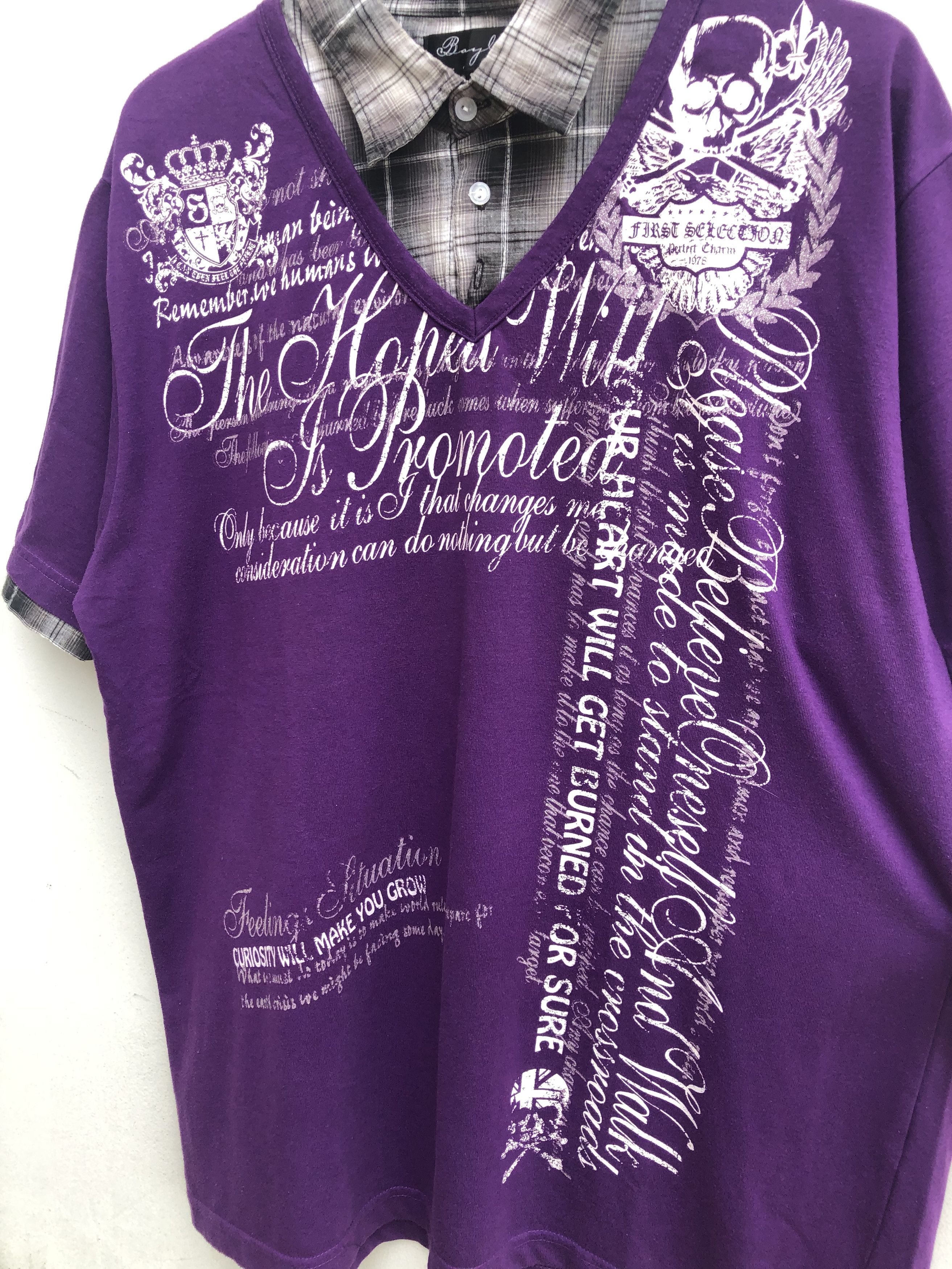 Beauty Beast × If Six Was Nine × Japanese Brand Y2k Bay Leaf Poem Polo shirt layered Size US XL / EU 56 / 4 - 2 Thumbnail