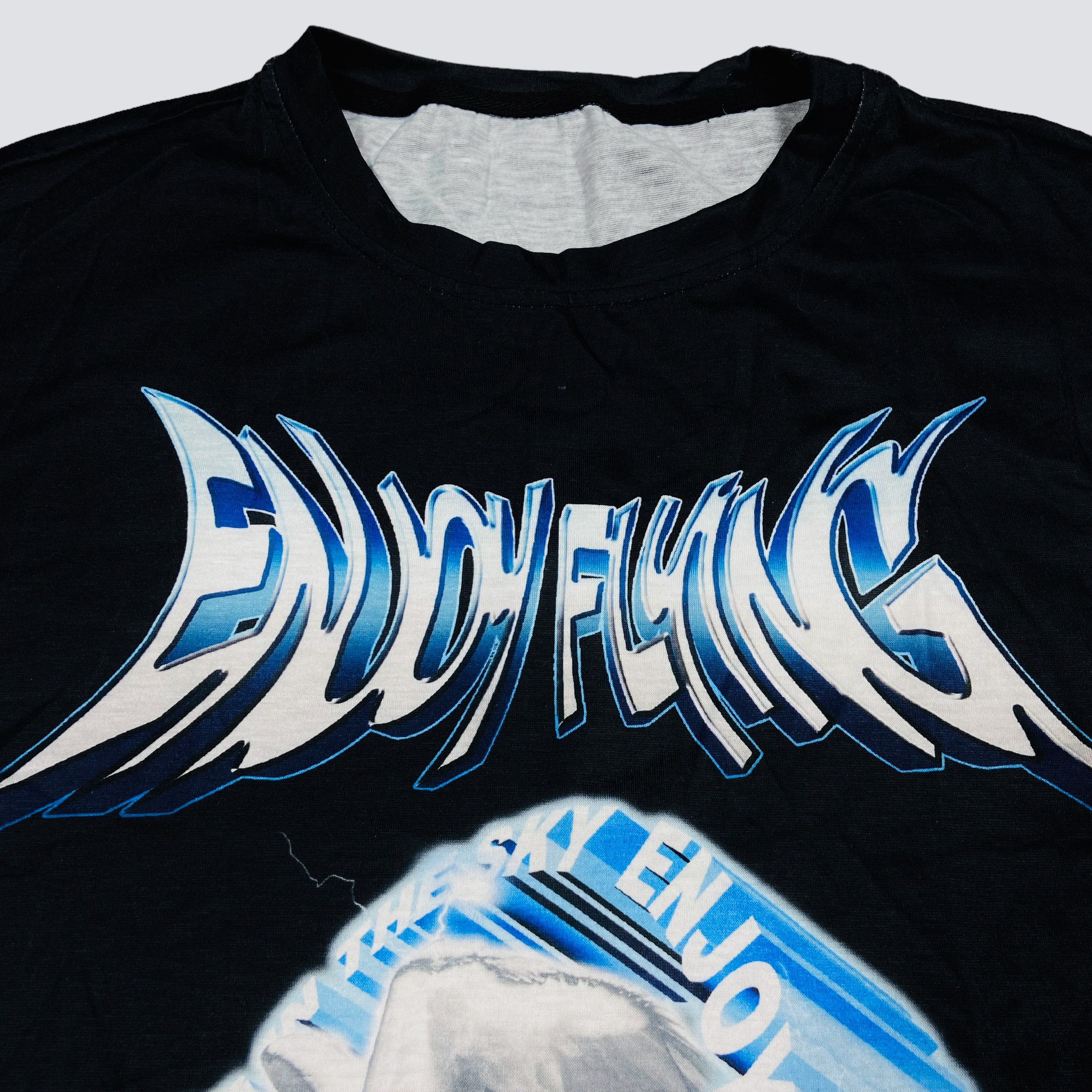 Designer Y2K OVERSIZED ENJOY FLYING RARE TEE - № 229 Size US XL / EU 56 / 4 - 3 Thumbnail