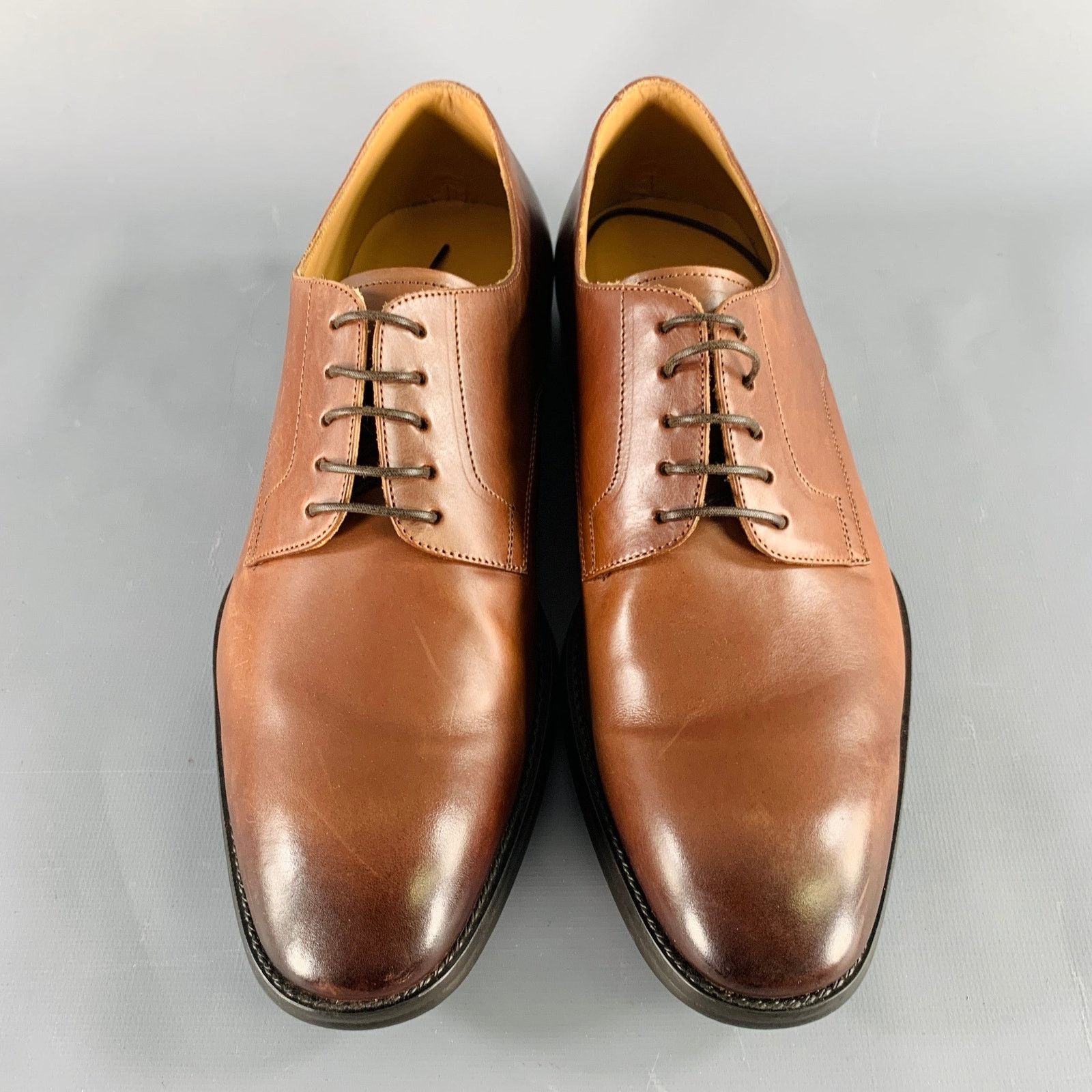 Giorgio Armani GIORGIO ARMANI Size 7.5 Brown Leather Lace-Up Shoes Size US 7.5 / EU 40-41 - 4 Thumbnail