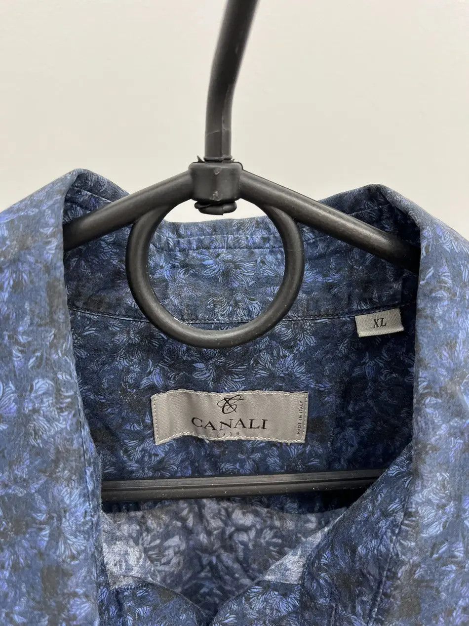 Canali Canali Floral Cotton Button Up Shirt Size US XL / EU 56 / 4 - 3 Thumbnail