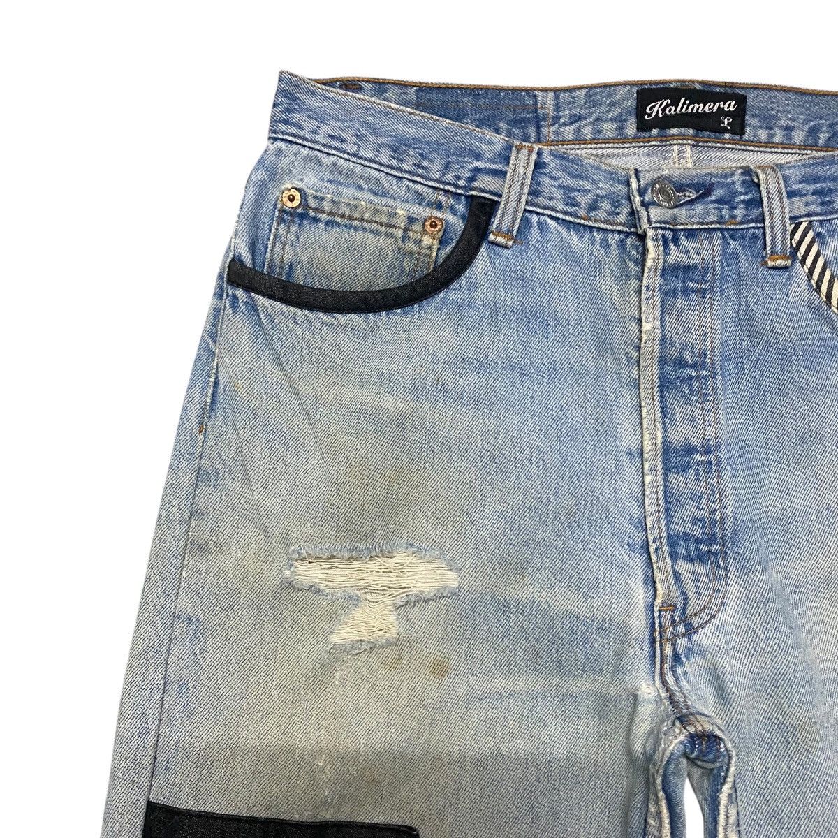 Beams Japan × Levi's Rebuid By Kalimera Levis 501 Patchwork Distressed Jeans Size US 32 / EU 48 - 4 Thumbnail