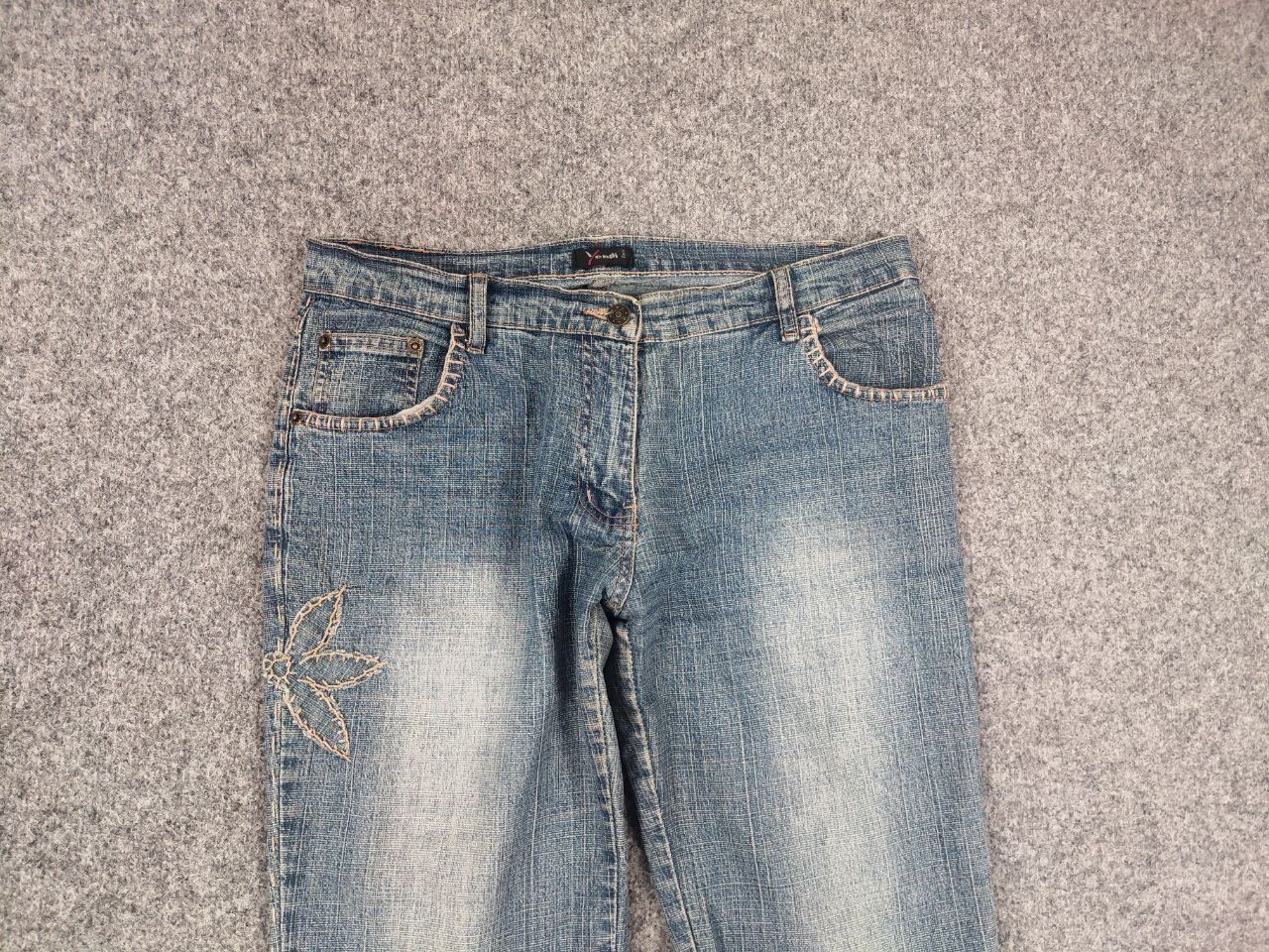 If Six Was Nine Yendi Paris Vintage Y2K Style Flared Denim Low Rise Jeans Size 42" / US 20 - 7 Thumbnail