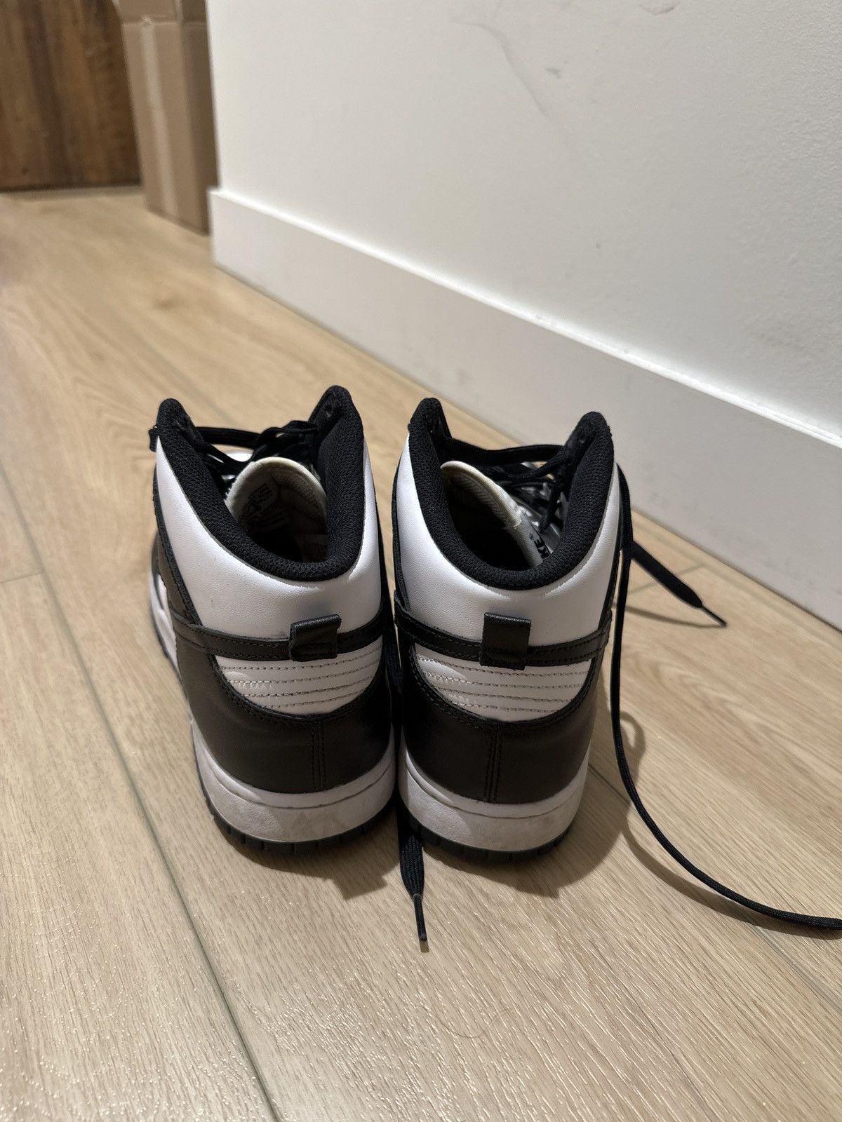 Nike Nike Dunks B&W Panda High Tops, size 10.5 Size US 10.5 / EU 43-44 - 6 Thumbnail