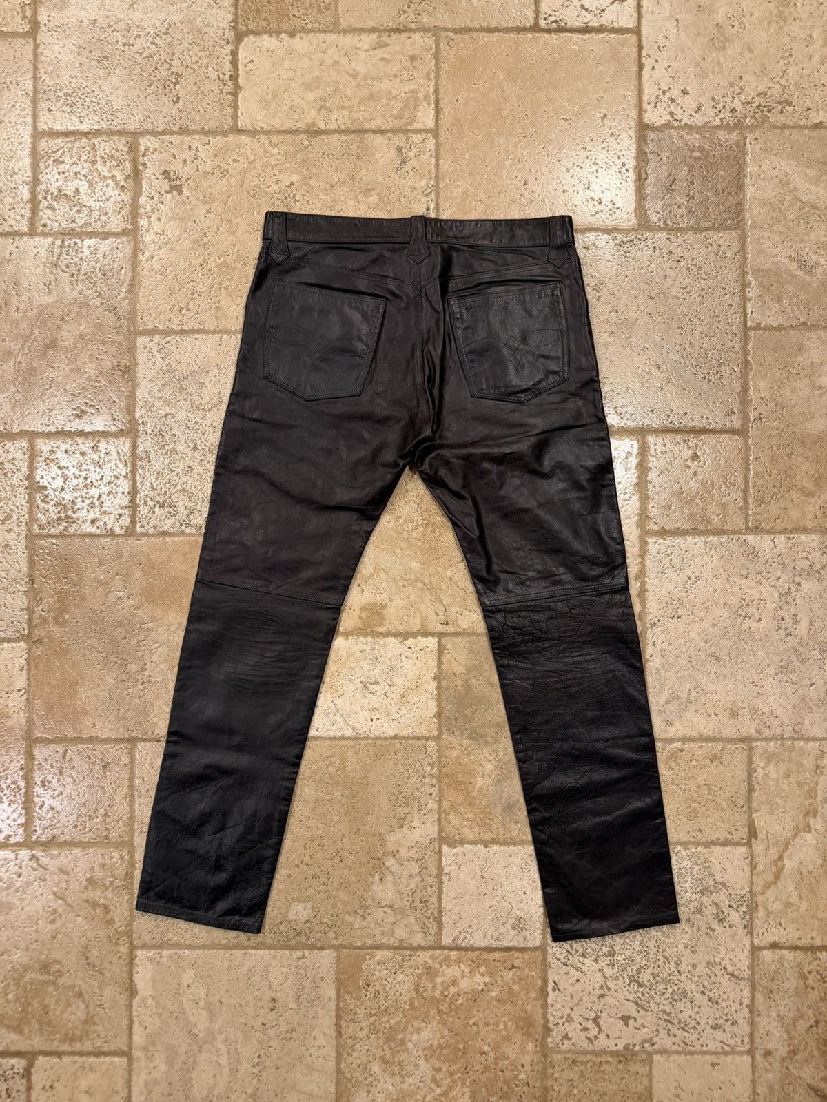 RRL Ralph Lauren Double RRL Ralph Lauren Western Brown Horse Leather Pants Size US 36 / EU 52 - 11 Thumbnail