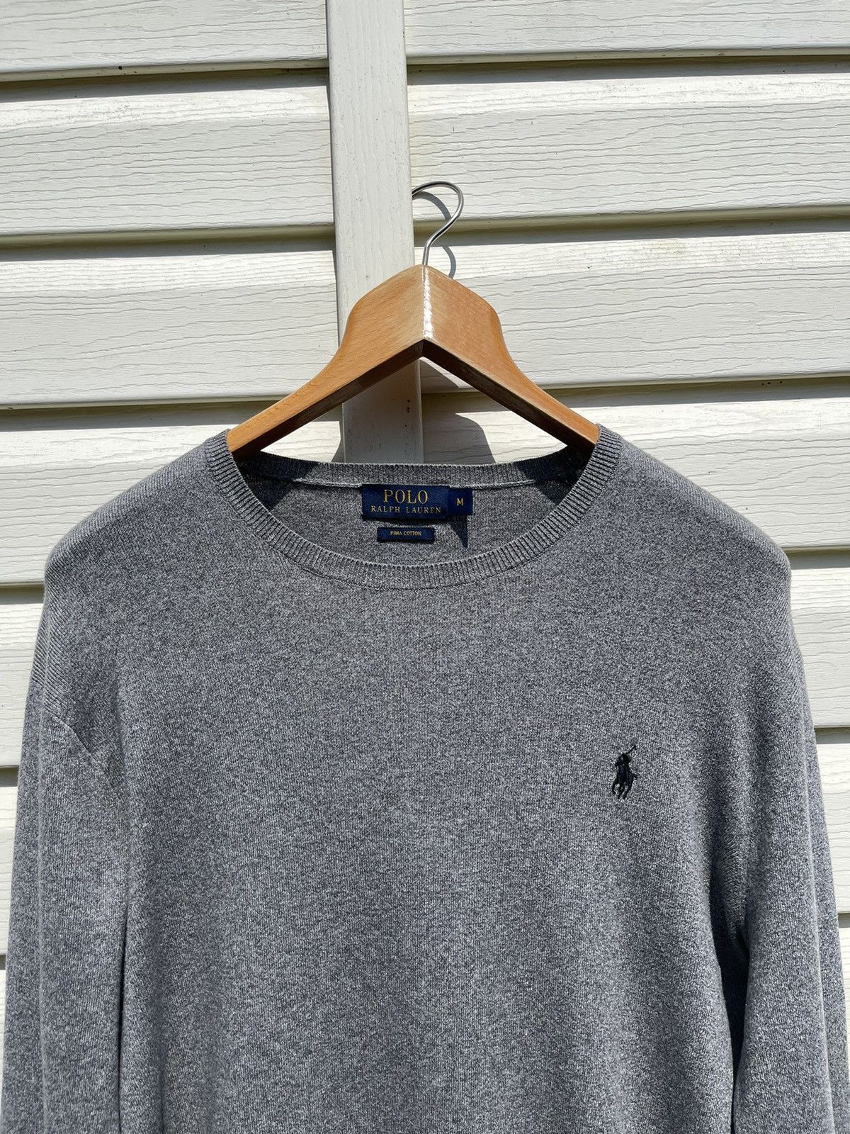 Polo Ralph Lauren Polo Ralph Lauren V-neck PRL Pony Pima Cotton Knit Sweater Size US M / EU 48-50 / 2 - 2 Thumbnail