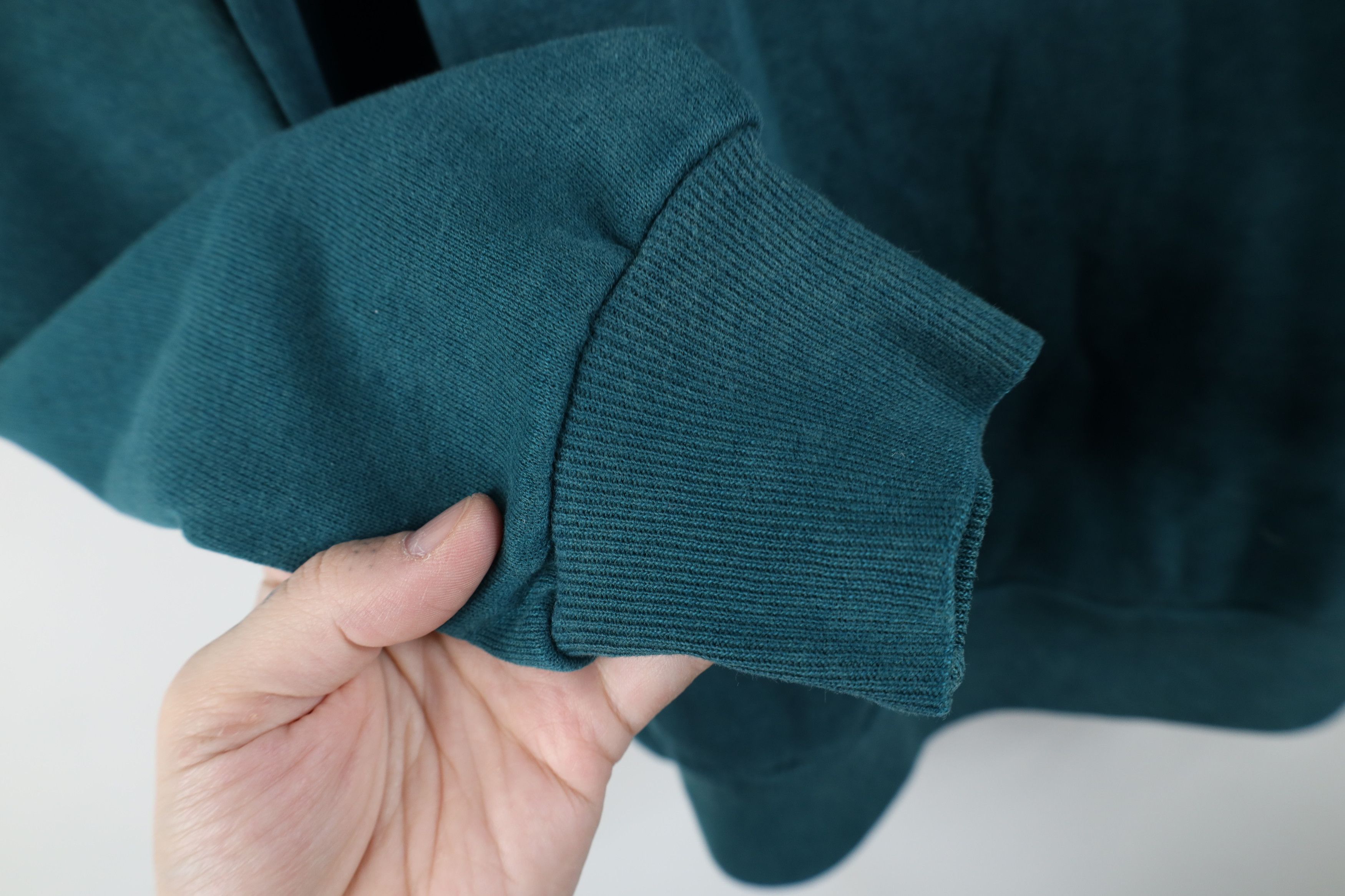 Vintage Vintage 90s Streetwear Blank Crewneck Sweatshirt Teal USA Size US XL / EU 56 / 4 - 7 Thumbnail