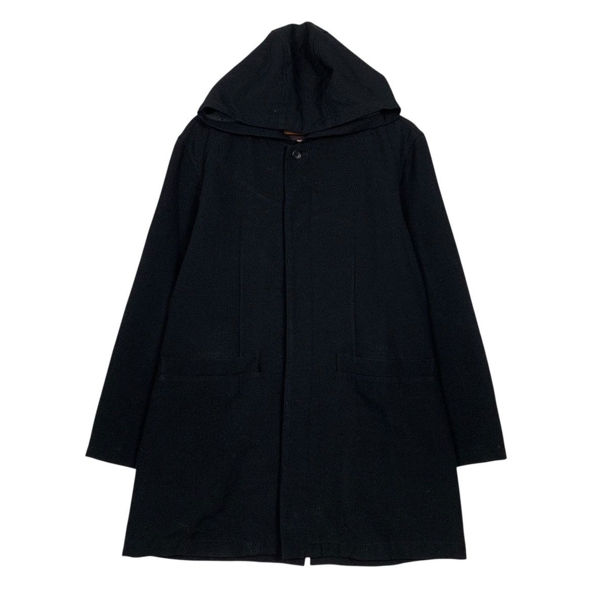 Takeo Kikuchi Takeo Kikuchi Hooded Wool Black Long Jacket Size US S / EU 44-46 / 1 - 1 Thumbnail
