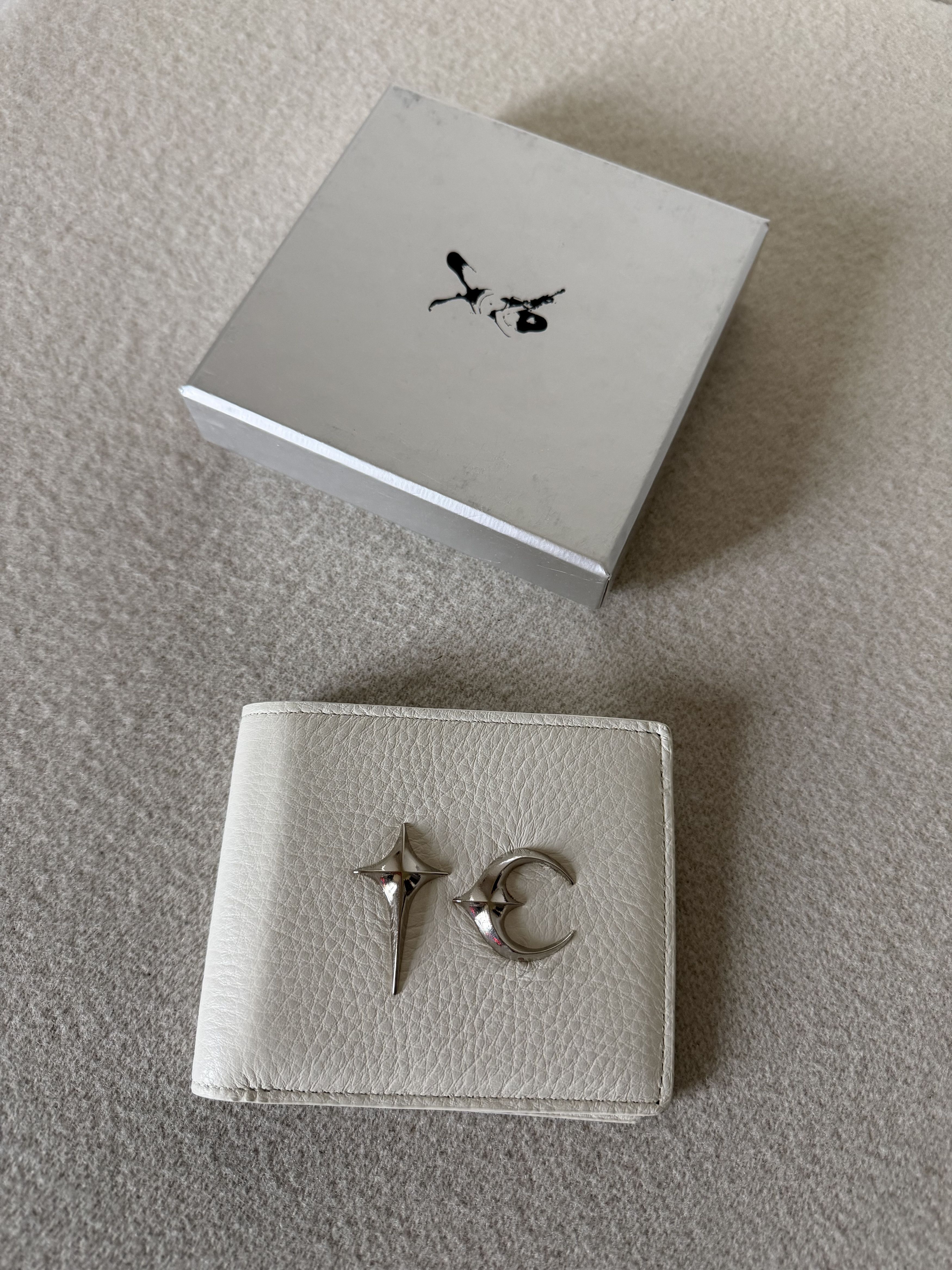Thug Club Rock Bifold Wallet in White Leather